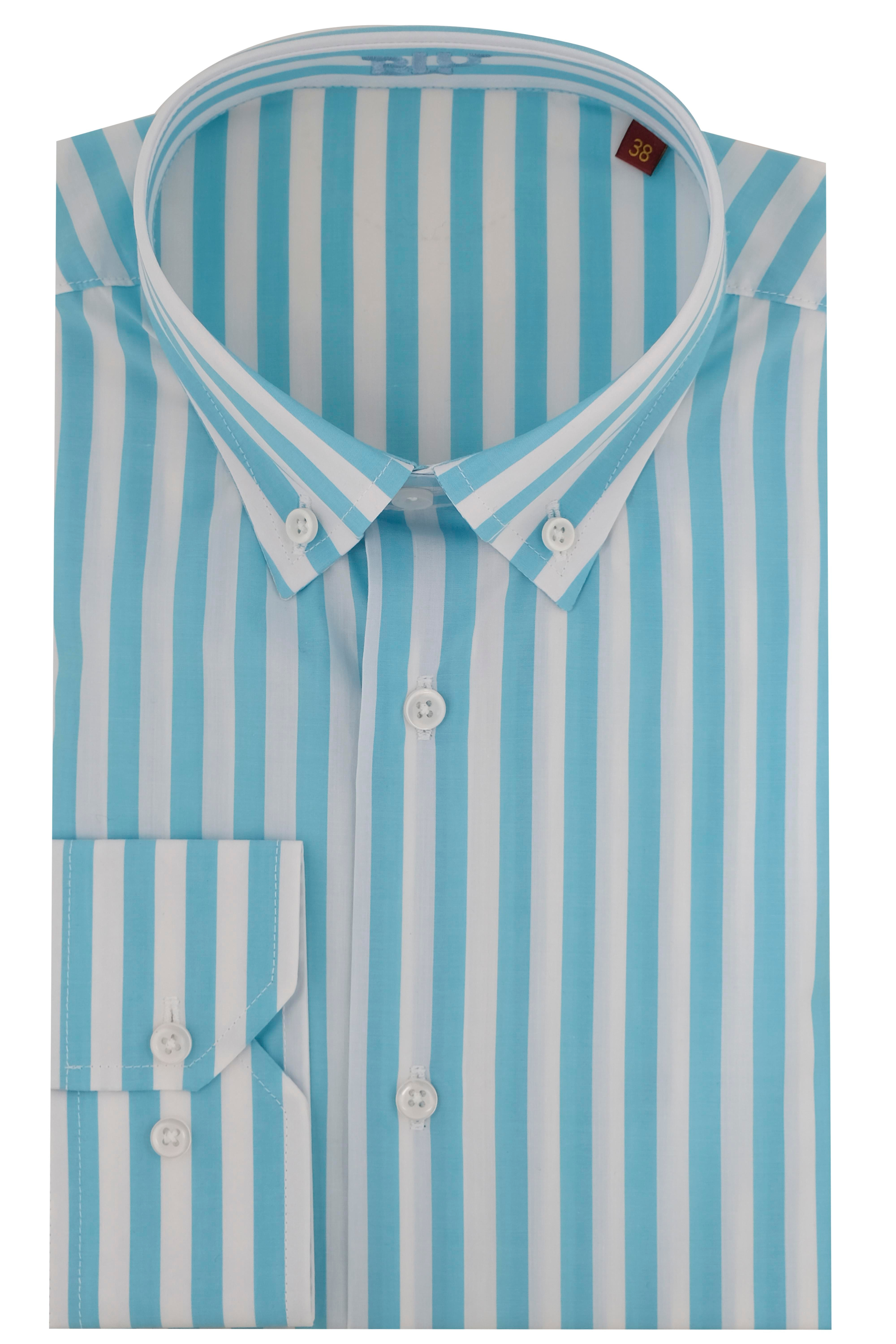 BLUGömlekBLU Üstten Düğmeli Yaka Slim Fit Gömlek