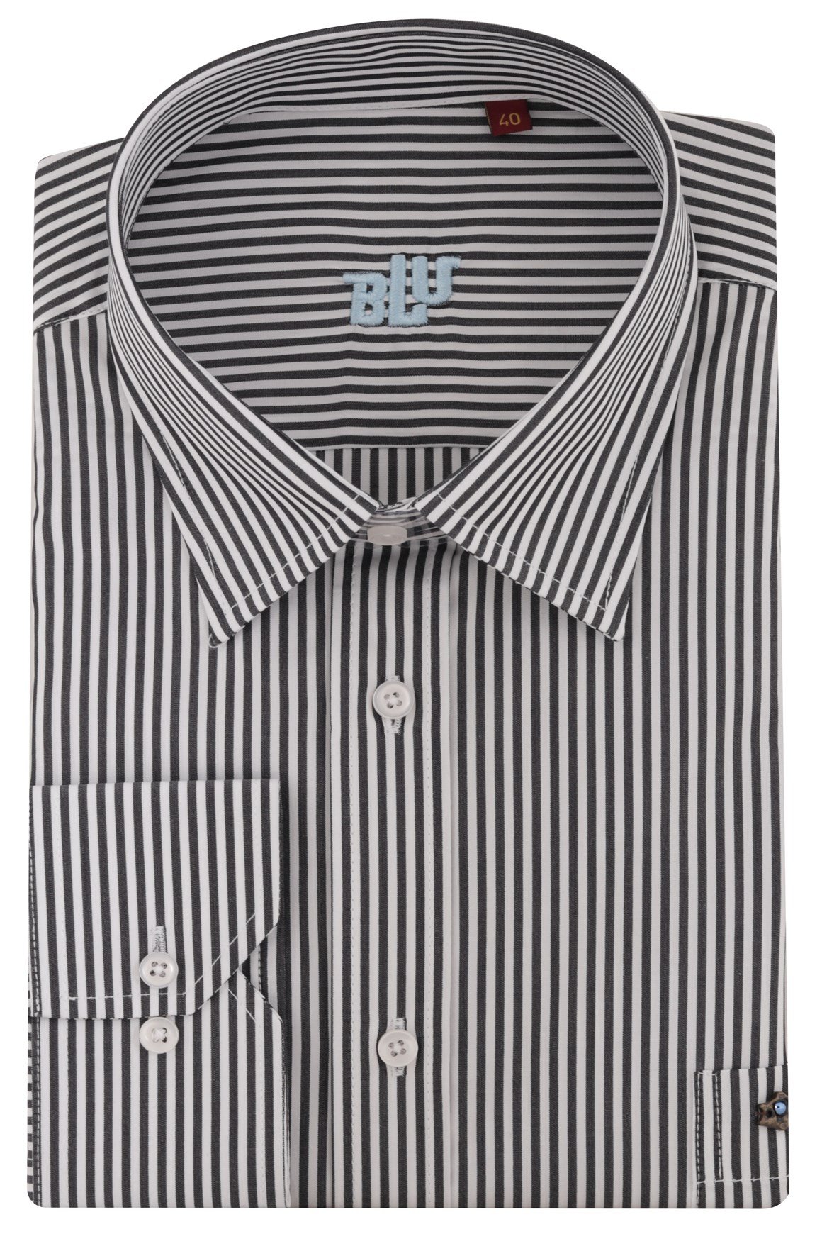 BLUGömlekBLU Yarım İtalyan Alttan Düğmeli Yaka Klasik Gömlek