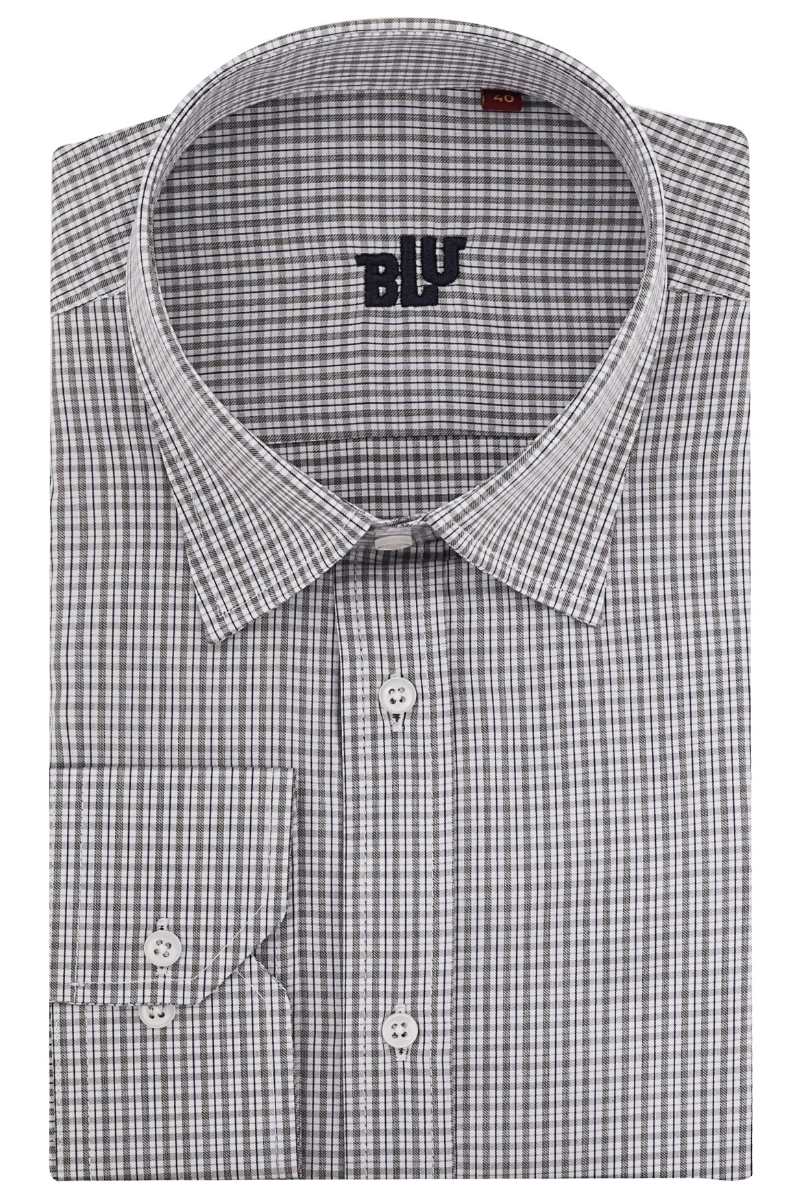 BLUGömlekBLU Yarım İtalyan Alttan Düğmeli Yaka Klasik Gömlek