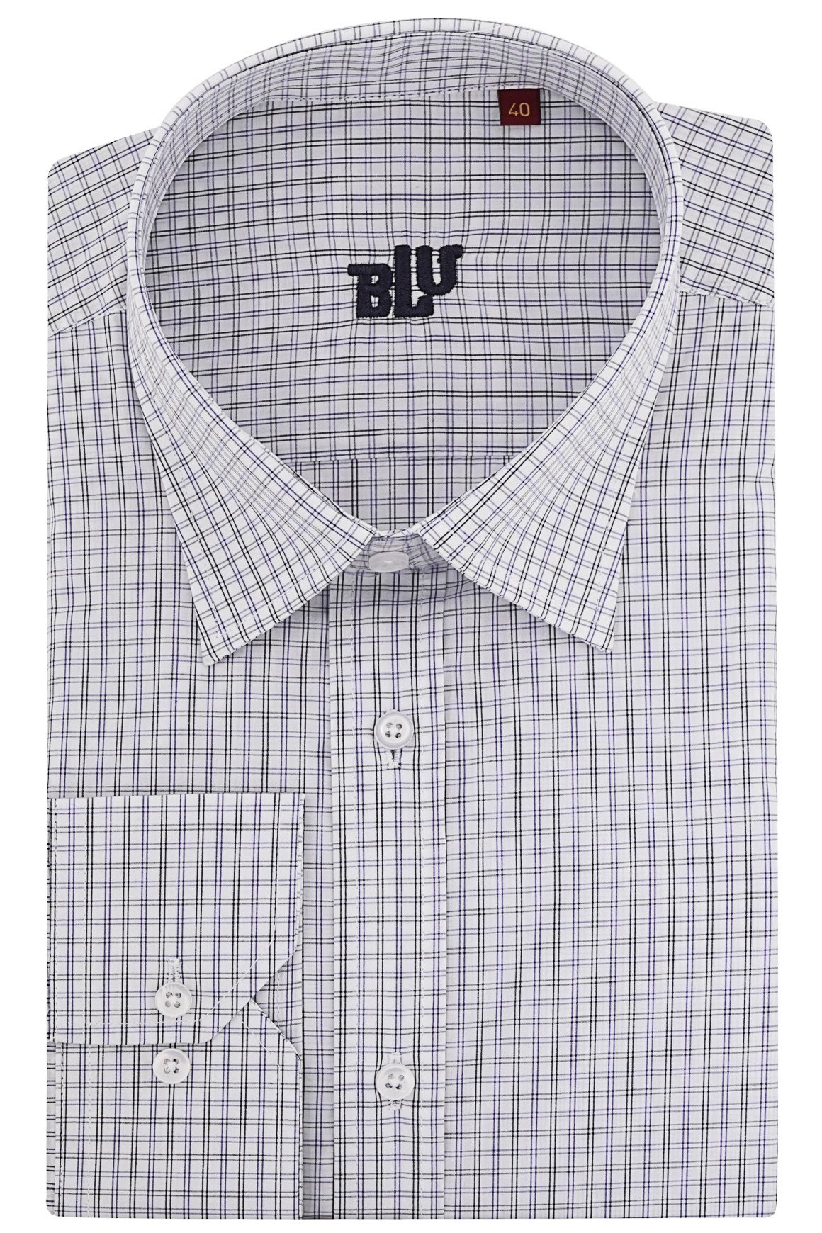 BLUGömlekBLU Yarım İtalyan Alttan Düğmeli Yaka Klasik Gömlek