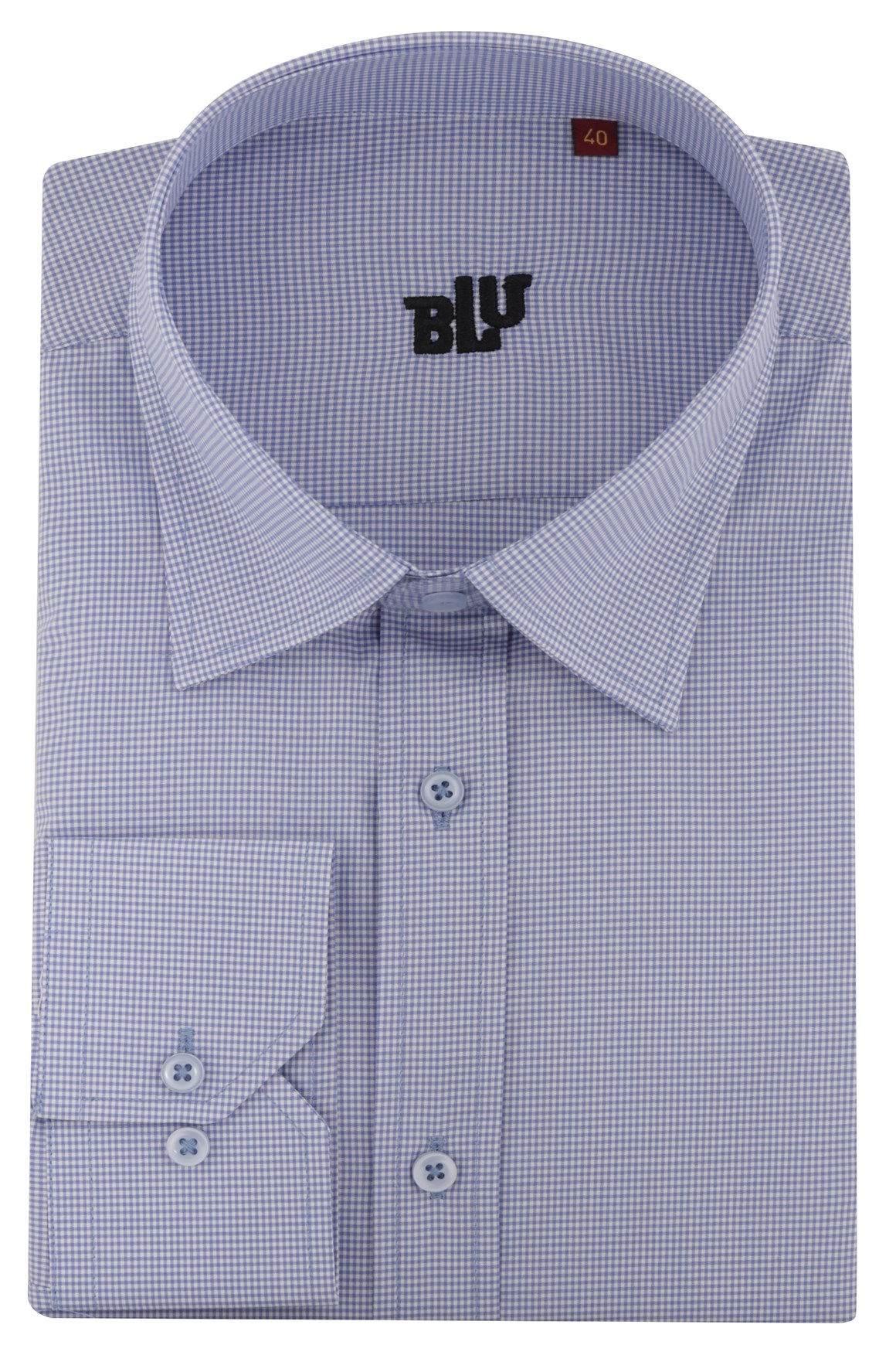 BLUGömlekBLU Yarım İtalyan Alttan Düğmeli Yaka Klasik Gömlek