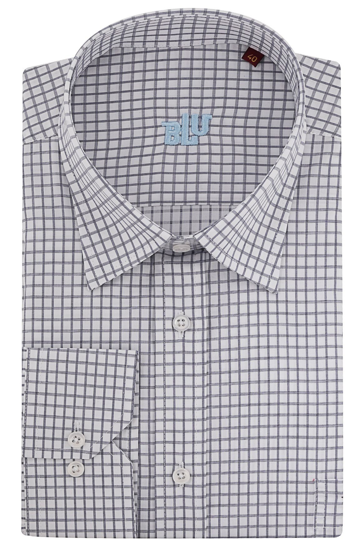 BLUGömlekBLU Yarım İtalyan Alttan Düğmeli Yaka Klasik Gömlek