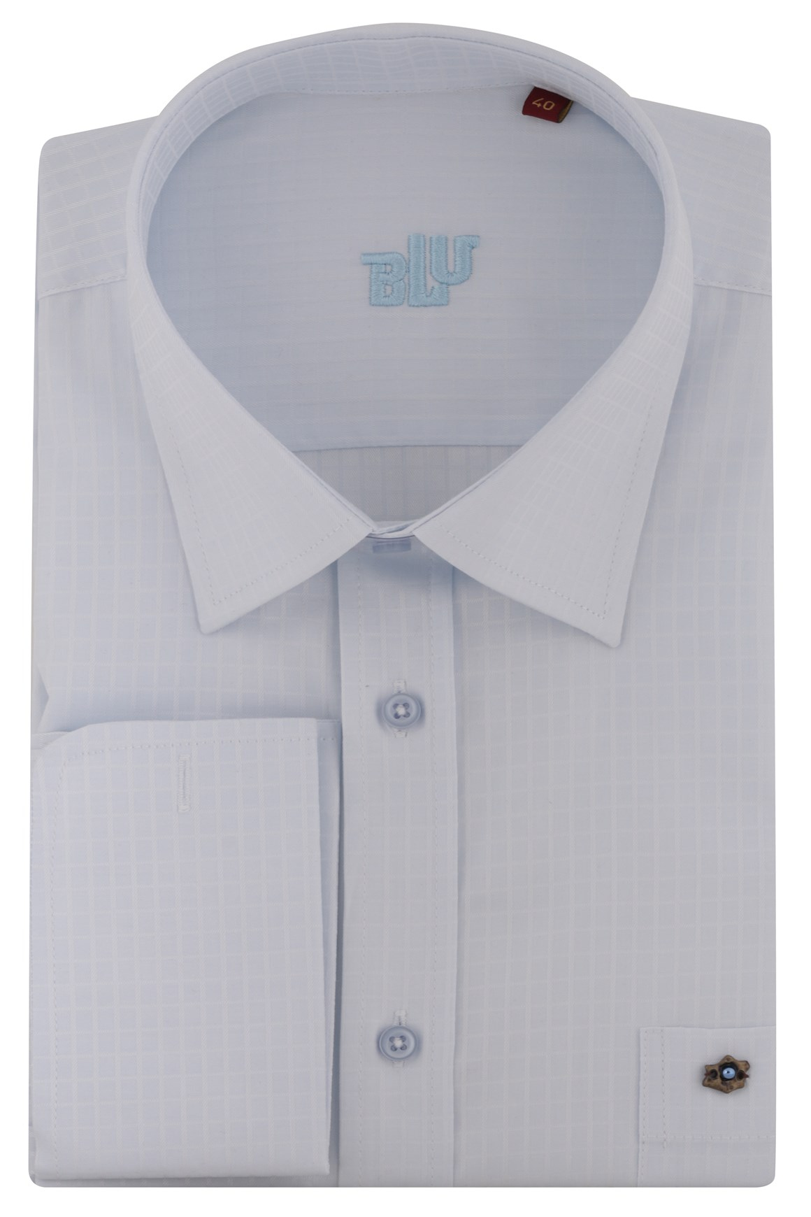 BLUGömlekBLU Yarım İtalyan Yaka Klasik Gömlek