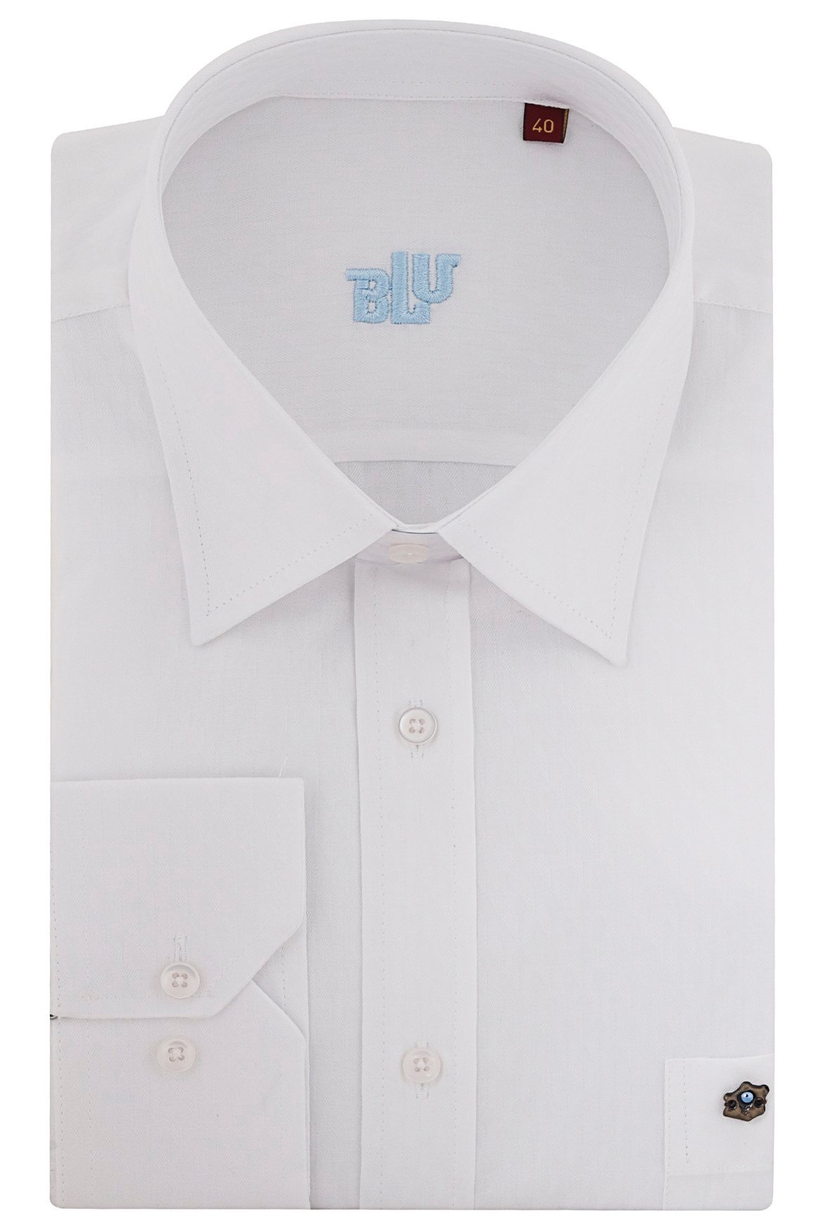 BLUGömlekBLU Yarım İtalyan Yaka Klasik Gömlek