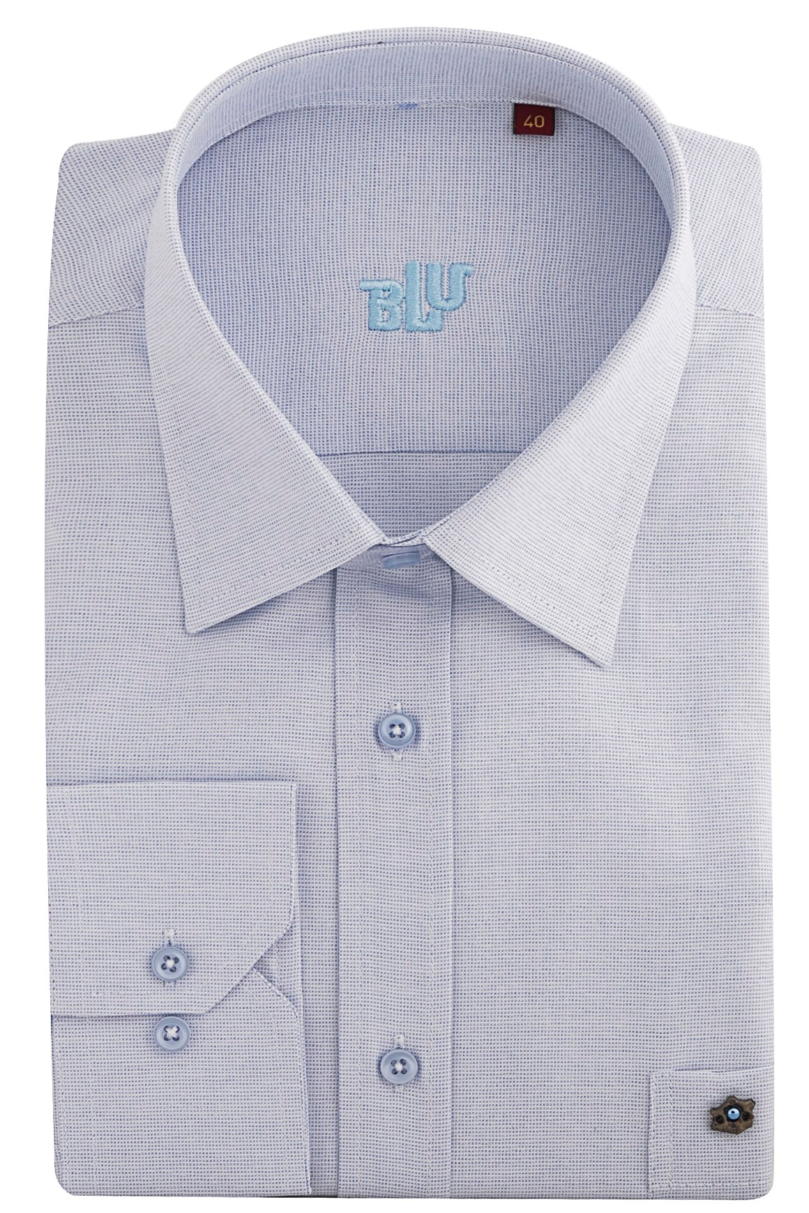 BLUGömlekBLU Yarım İtalyan Yaka Klasik Gömlek