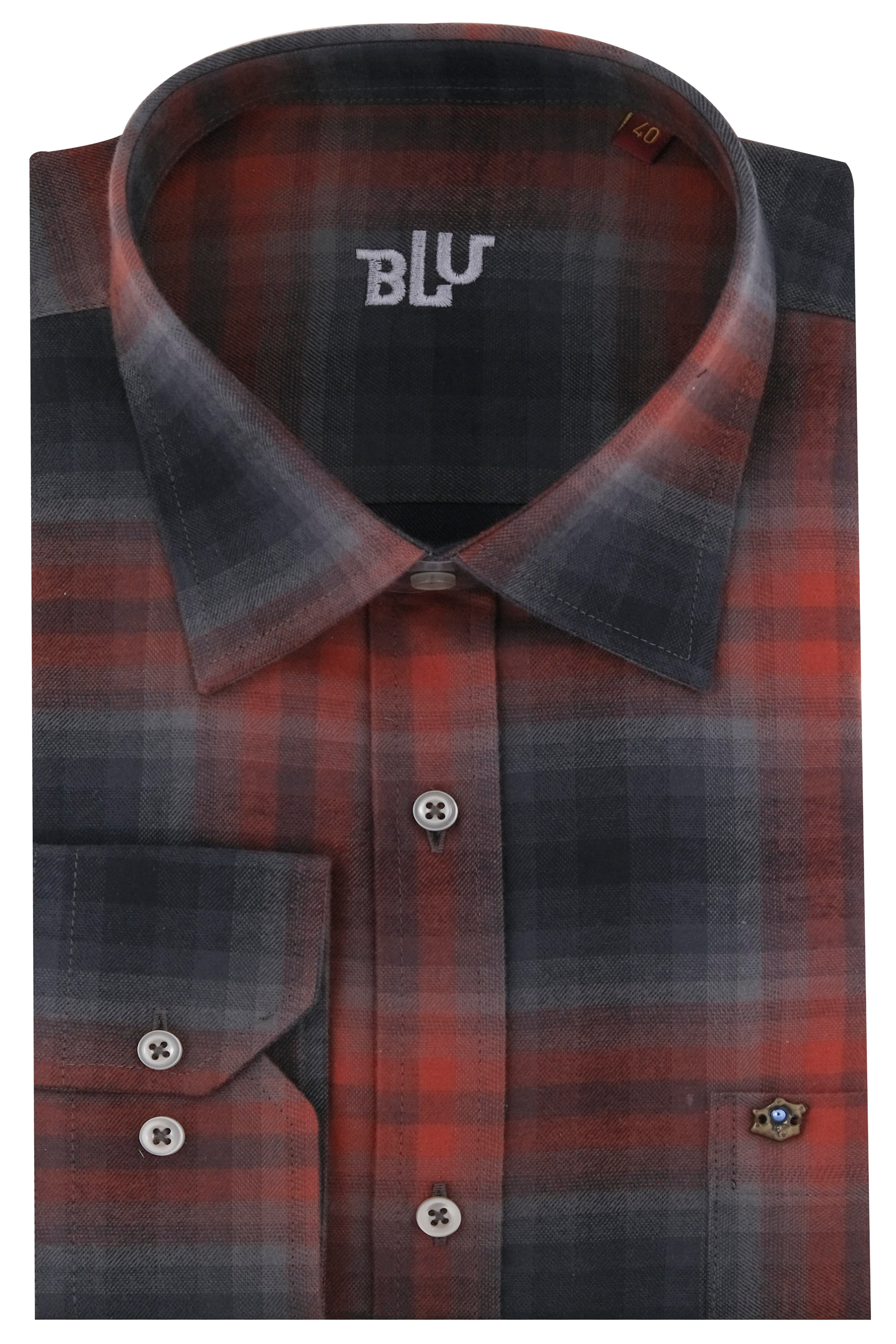 BLUGömlekBLU Yarım İtalyan Yaka Klasik Gömlek
