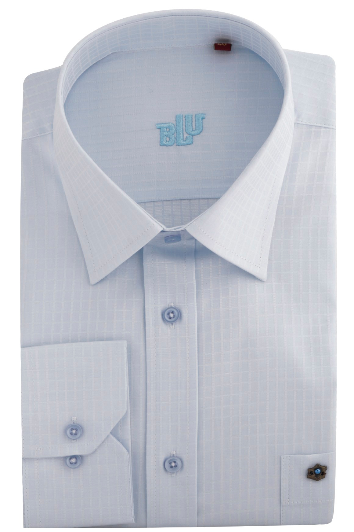 BLUGömlekBLU Yarım İtalyan Yaka Klasik Gömlek