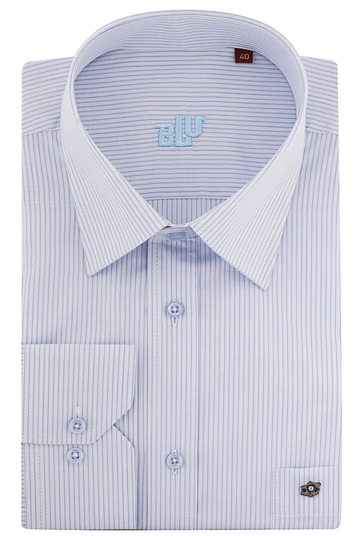 BLUGömlekBLU Yarım İtalyan Yaka Klasik Gömlek