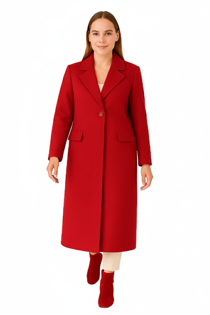 BLUMantoBLU Erkek Yaka Kapaklı Cep Tek Kapanış Manto