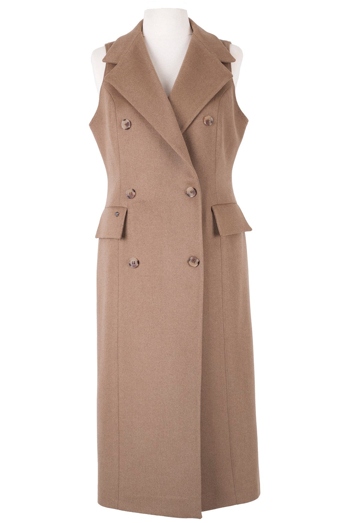 BLUMantoBLU Erkek Yaka Kruvaze Kolsuz Manto