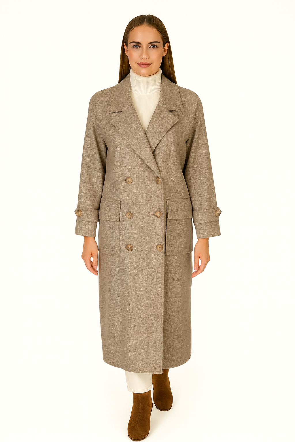 BLUMantoBLU Kruvaze Reglan Kol Manto