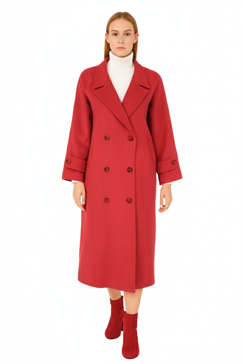 BLUMantoBLU Reglan Kol Erkek Yaka Kruvaze Manto