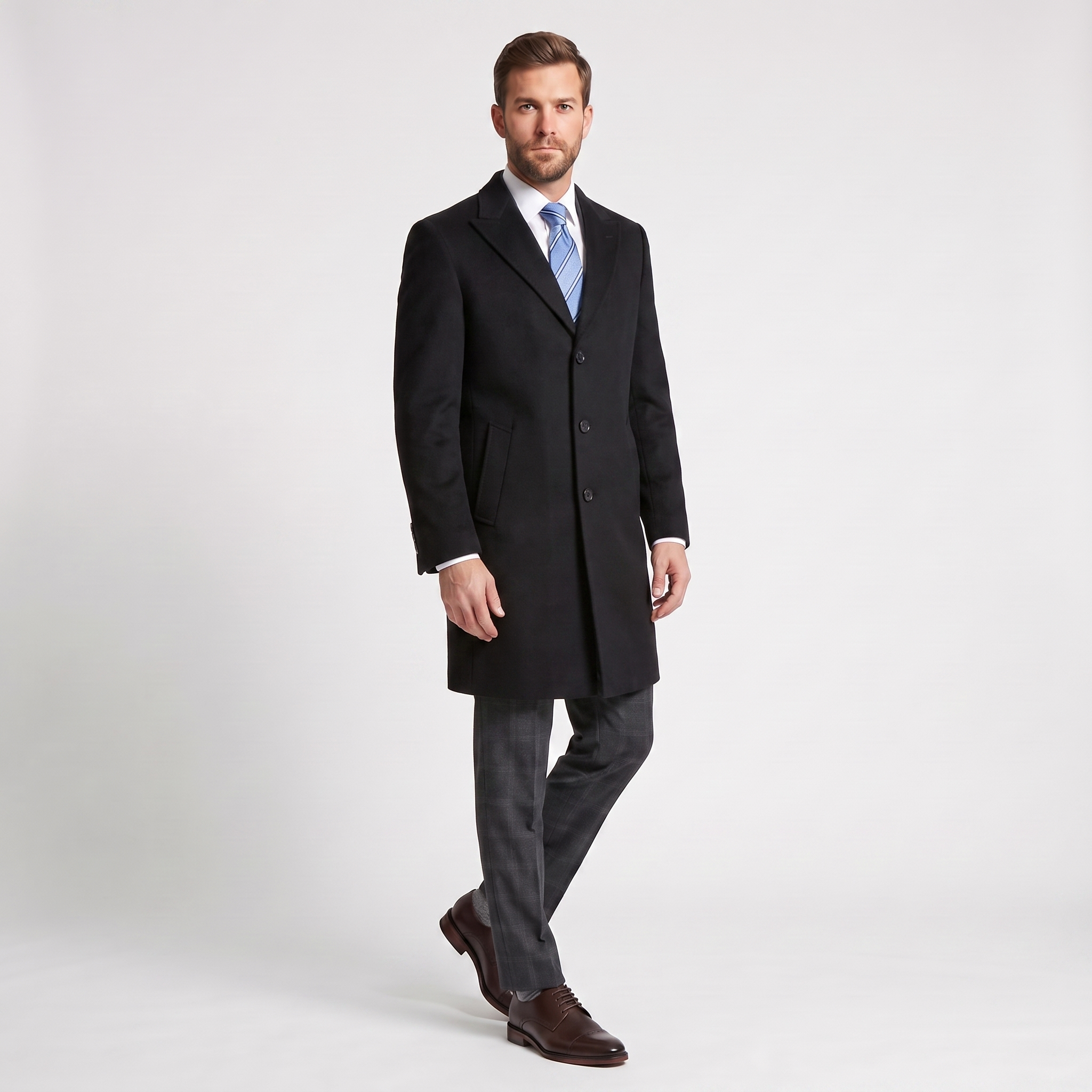 BLUPalto / KabanBLU % 100 Kaşmir Slim-Fit Palto