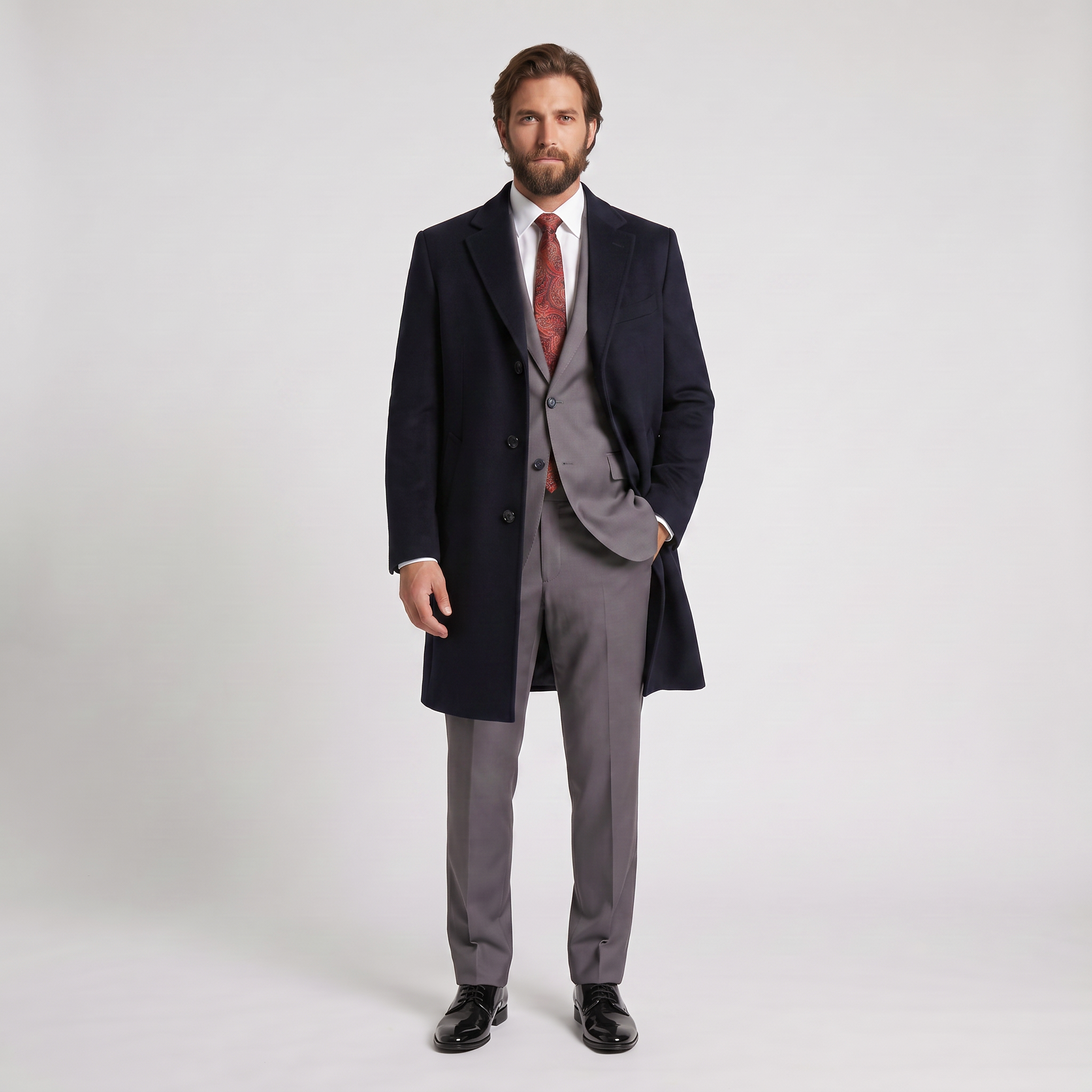 BLUPalto / KabanBLU % 100 Kaşmir Slim-Fit Palto