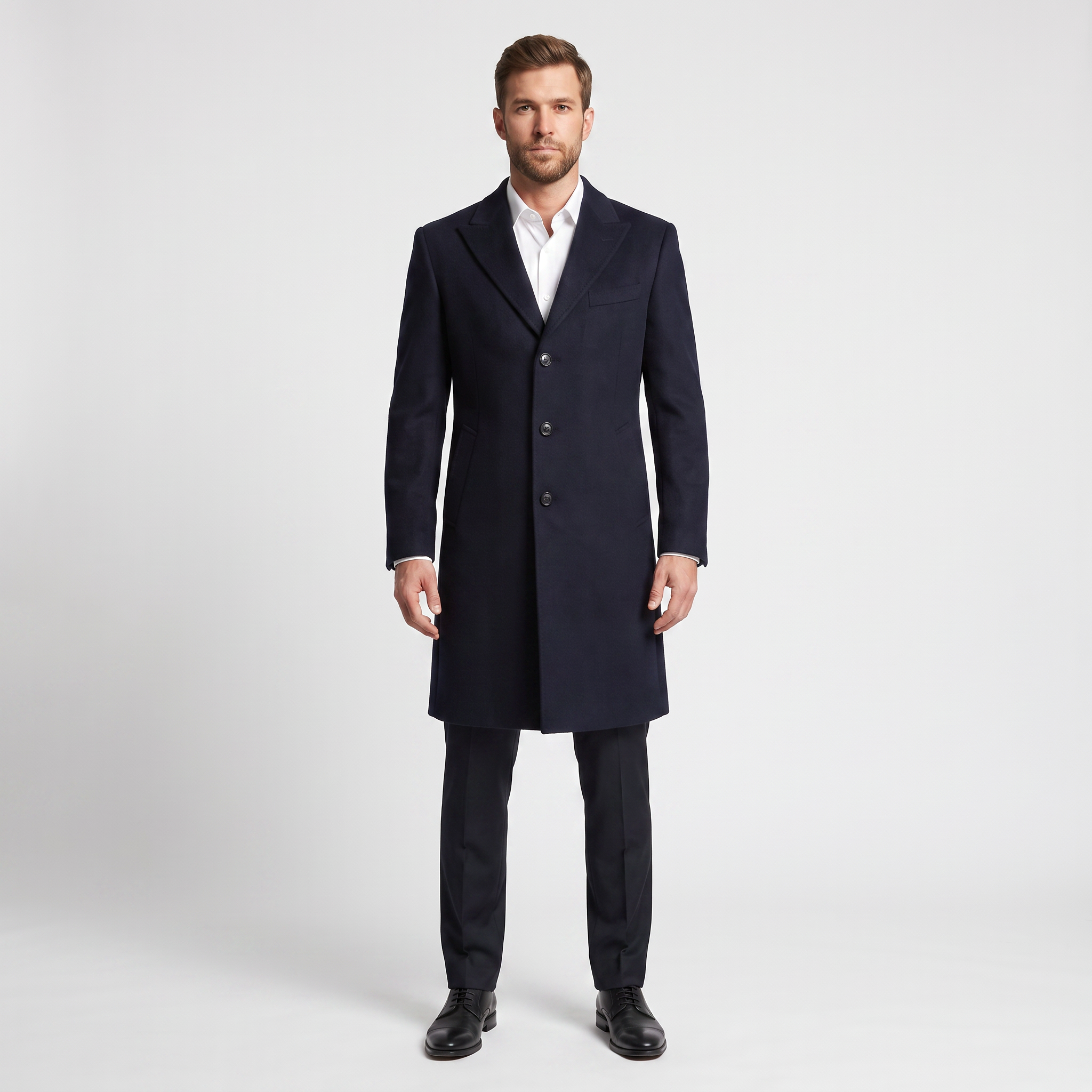BLUPalto / KabanBLU % 100 Kaşmir Slim-Fit Palto