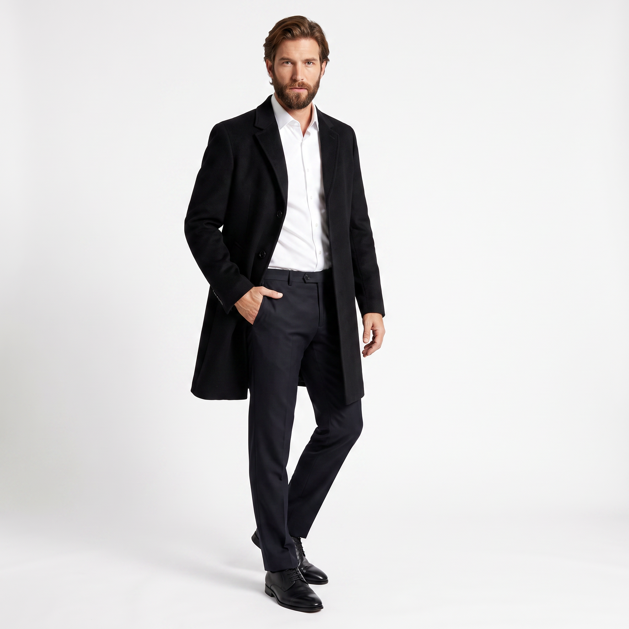BLUPalto / KabanBLU % 100 Kaşmir Slim-Fit Palto