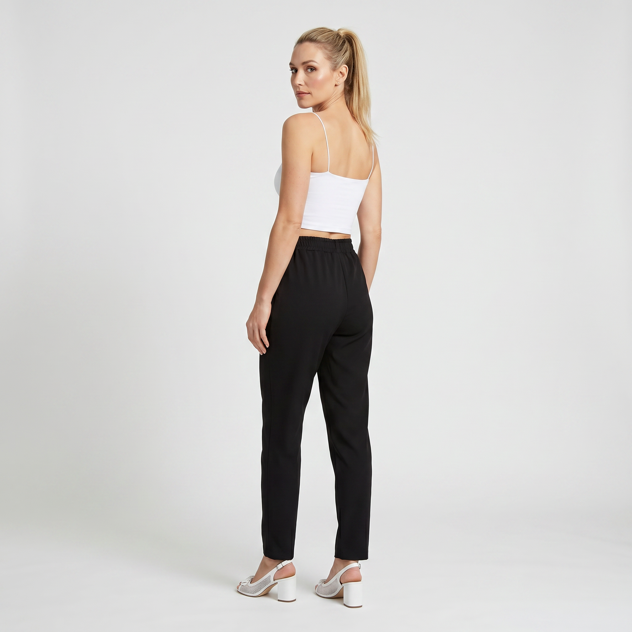BLUPantolon / EtekBLU Bel Büzme Dar Paça Pantolon