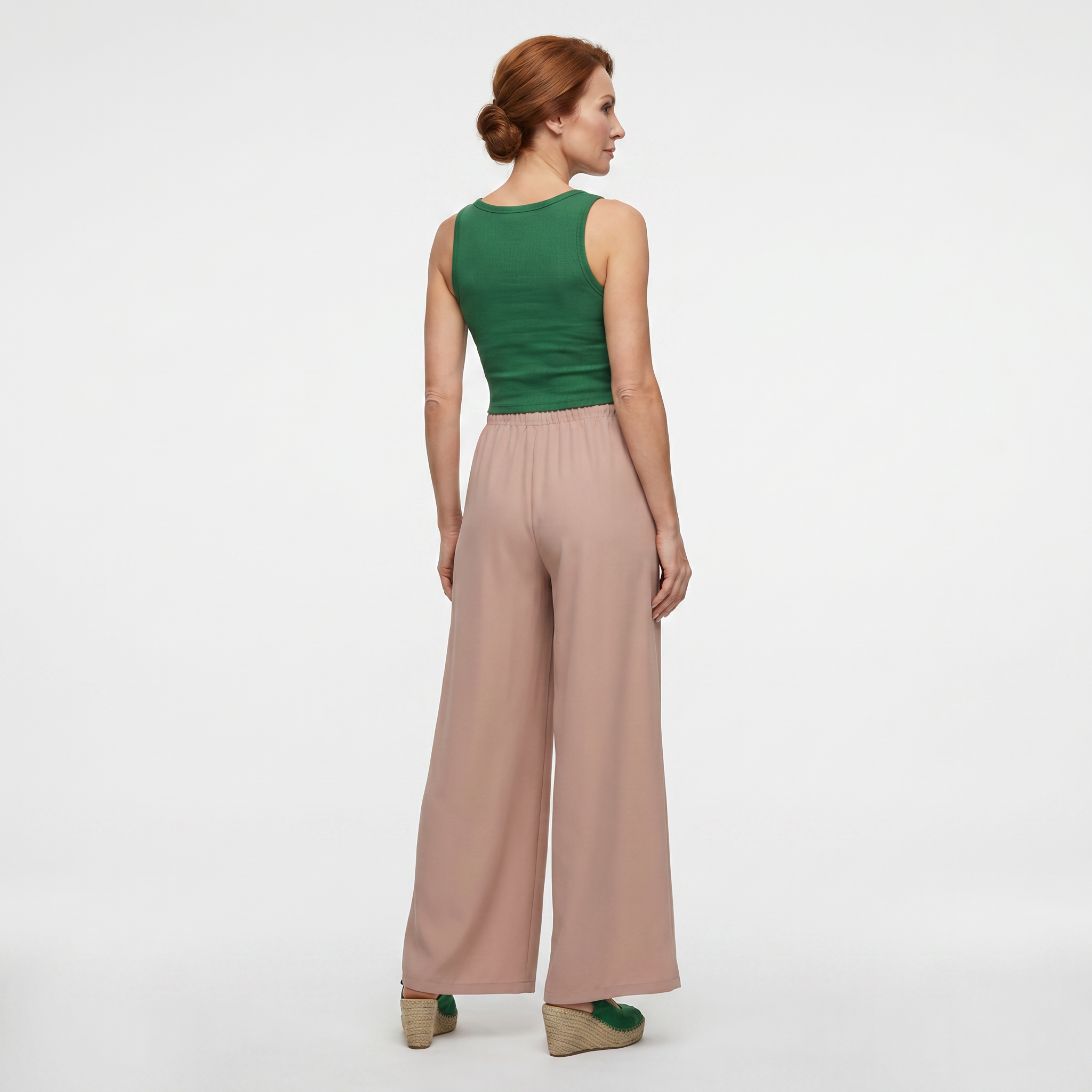 BLUPantolon / EtekBLU Bel Lastikli Bol Paça Pantolon
