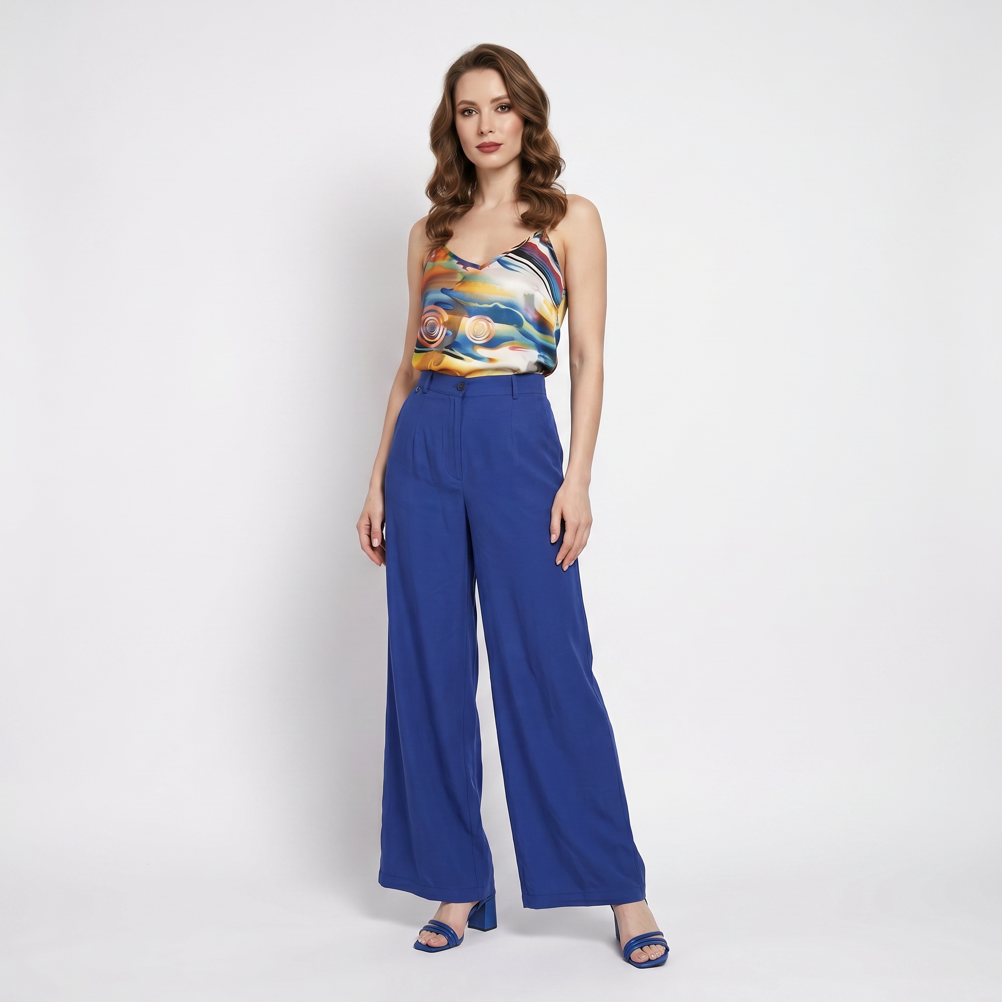 BLUPantolon / EtekBLU Cepli Geniş Paça Pantolon