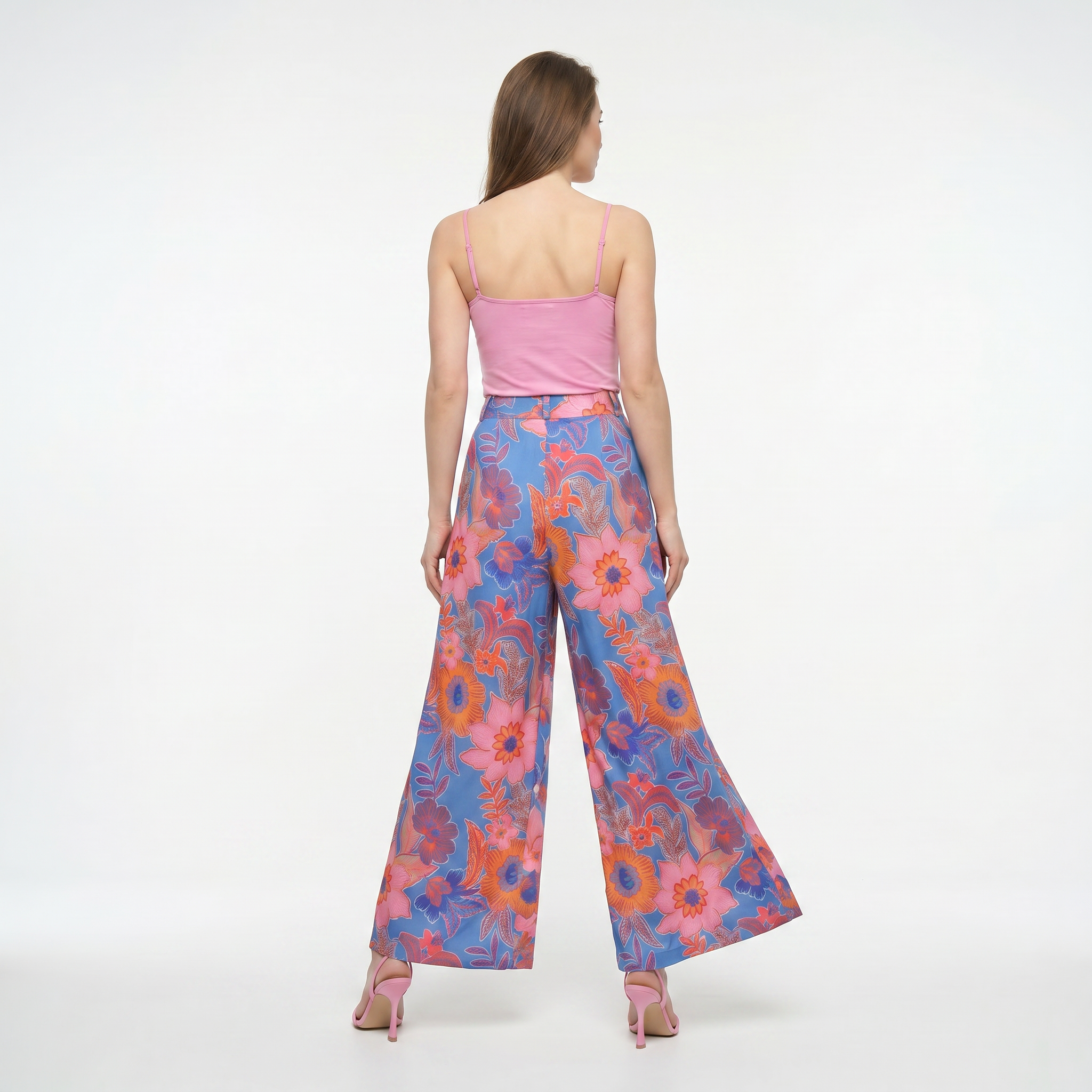 BLUPantolon / EtekBLU Ön Pilikaşe Cepli Geniş Paça Pantolon