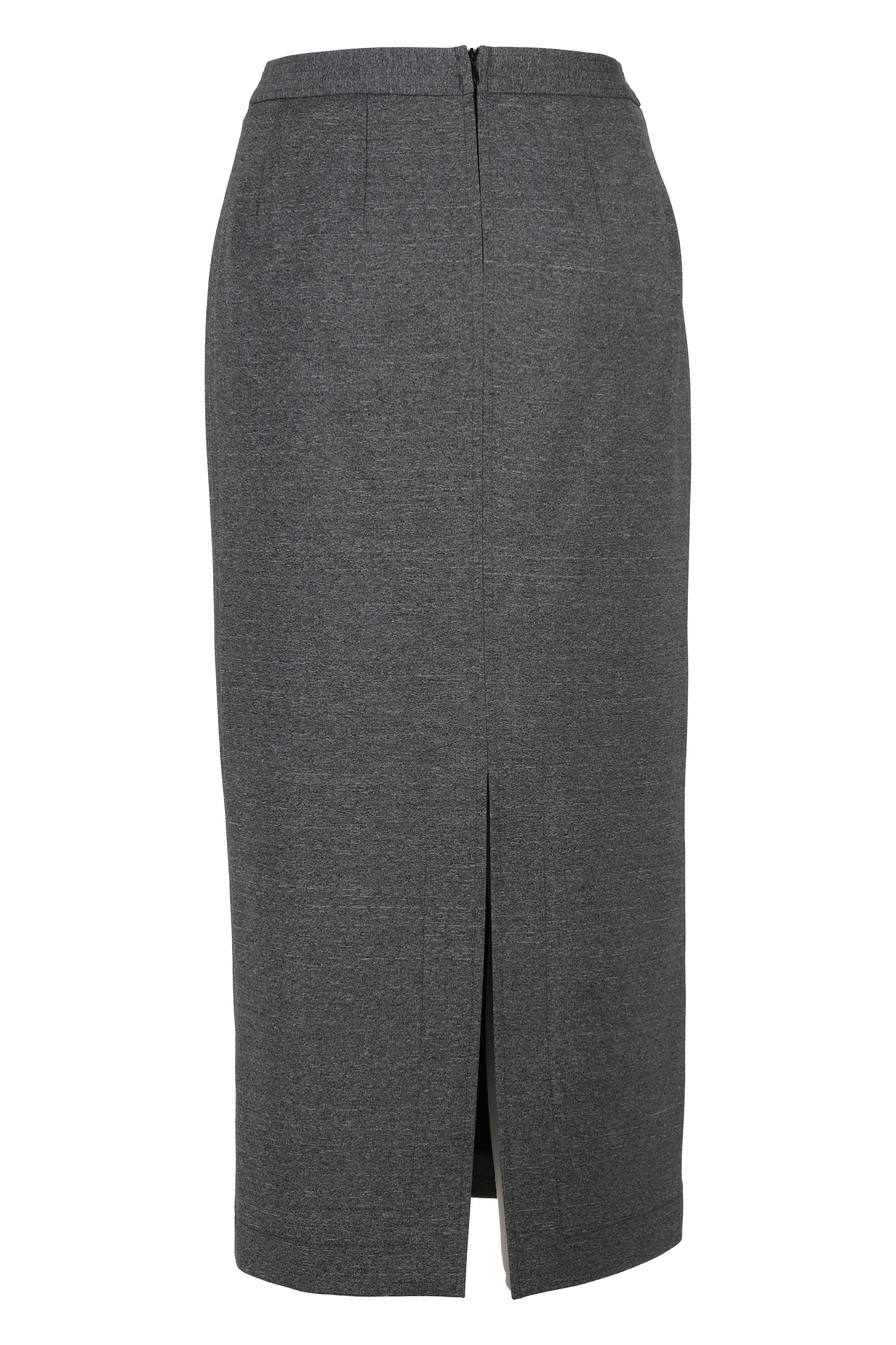 BLUPantolonBLU Arka Yırtmaçlı Kemerli Etek