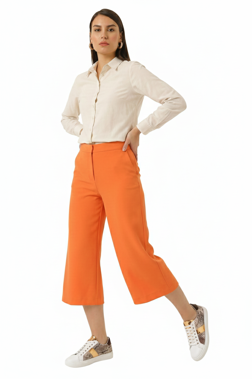 BLUPantolonBLU Bol Paça Kısa Pantolon