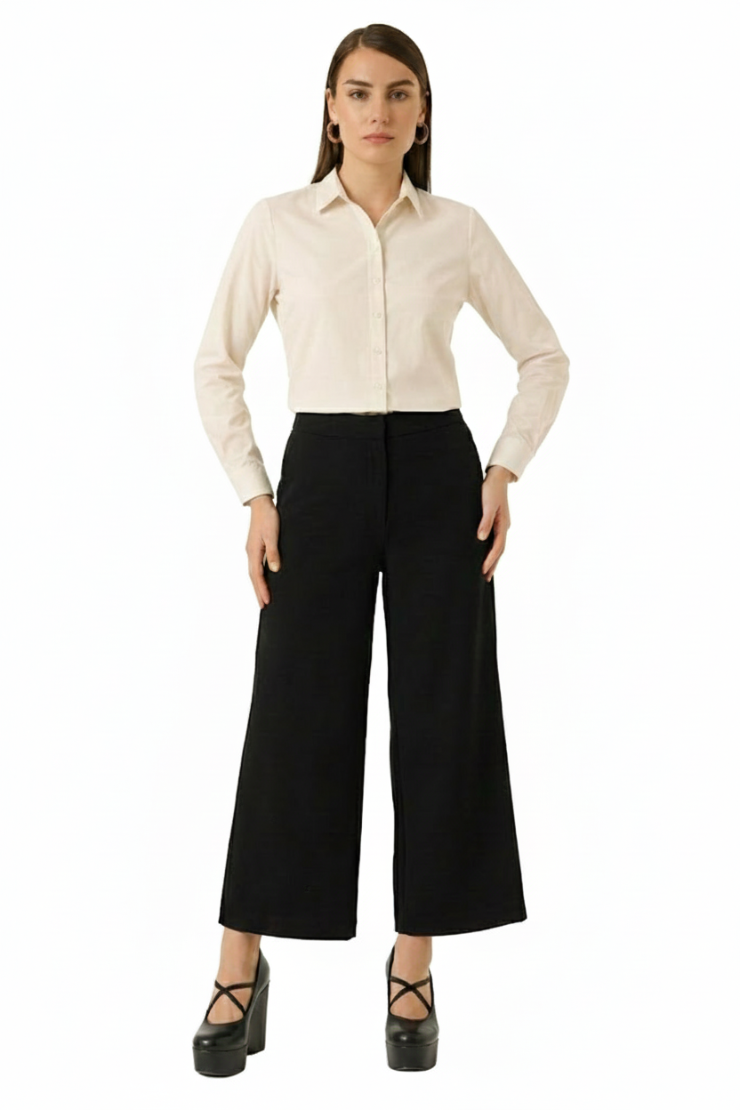 BLUPantolonBLU Bol Paça Kısa Pantolon