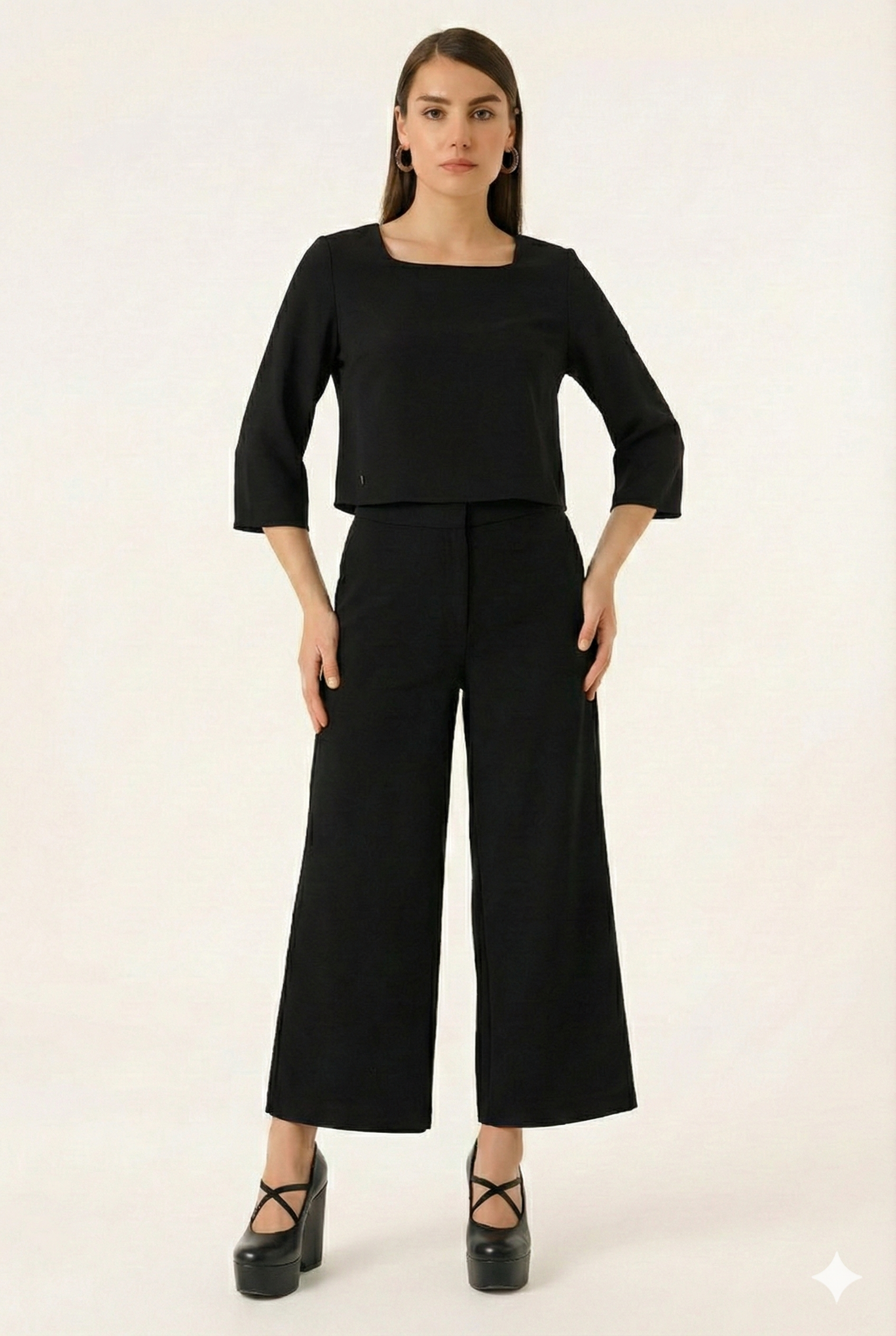 BLUPantolonBLU Bol Paça Kısa Pantolon