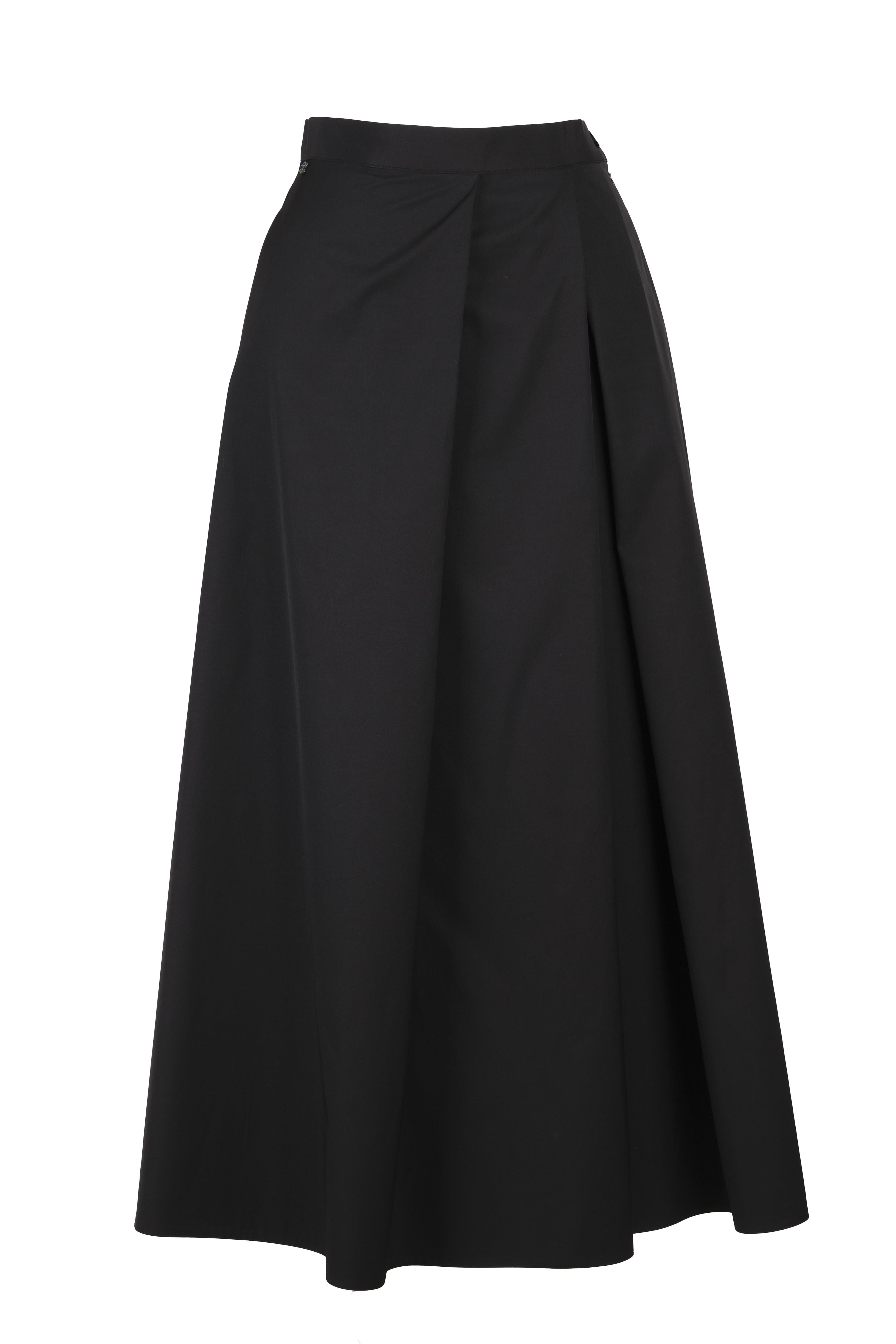 BLUPantolonBLU Yan Pileli Uzun Etek