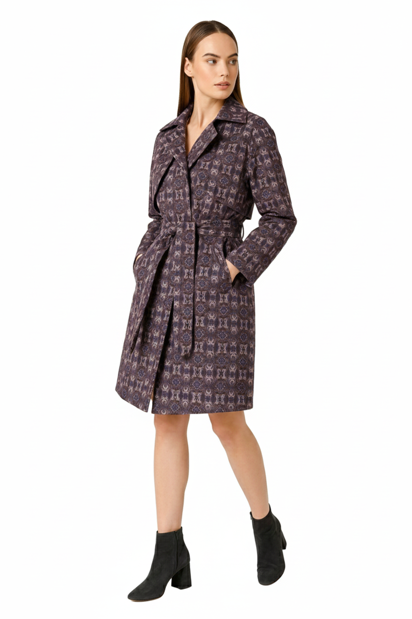 BLUPardösüBLU Pelerinli Kuşaklı Pardösü