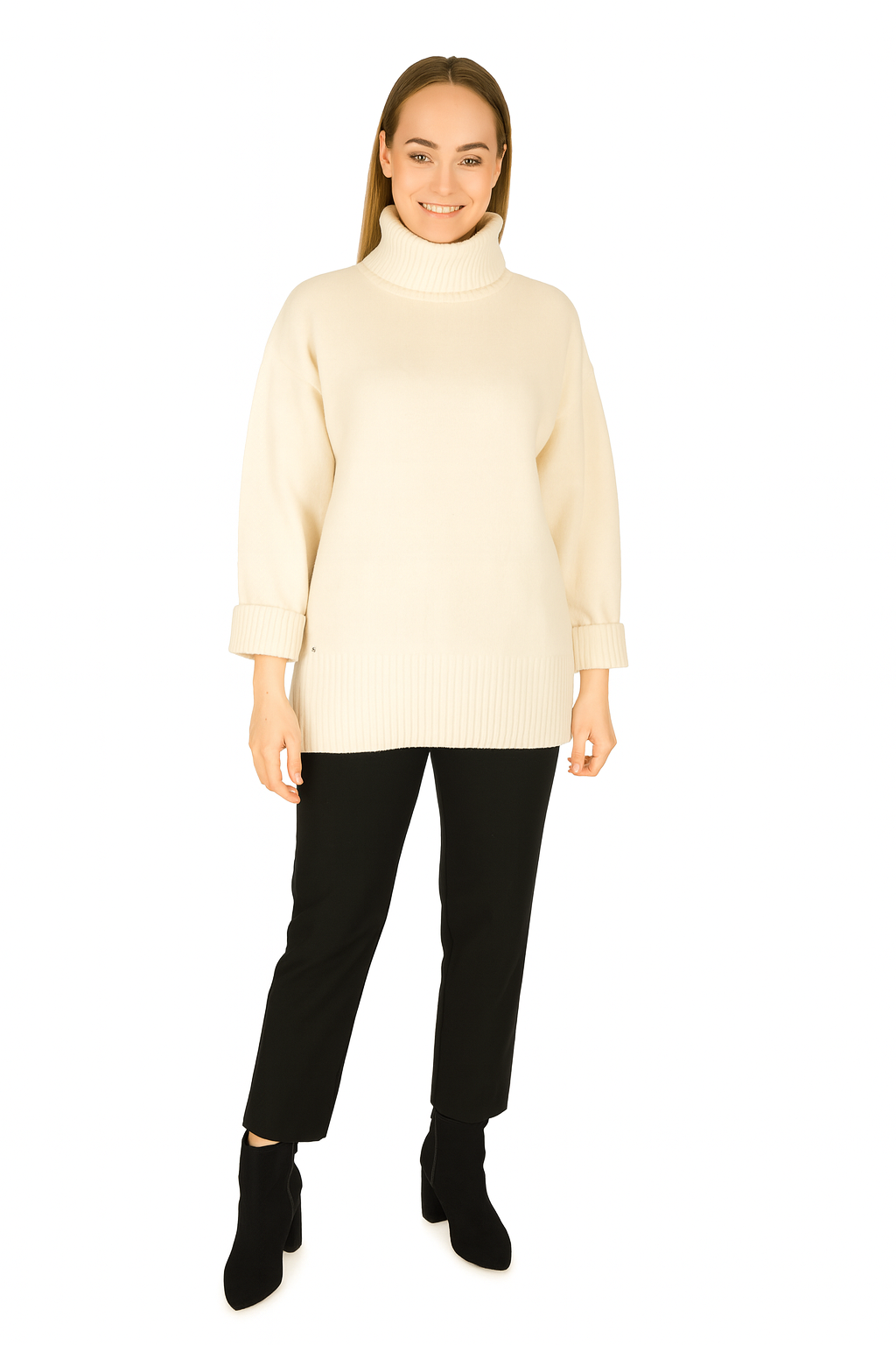 BLUTriko / HırkaBLU Balıkçı Yaka Uzun Triko Bluz