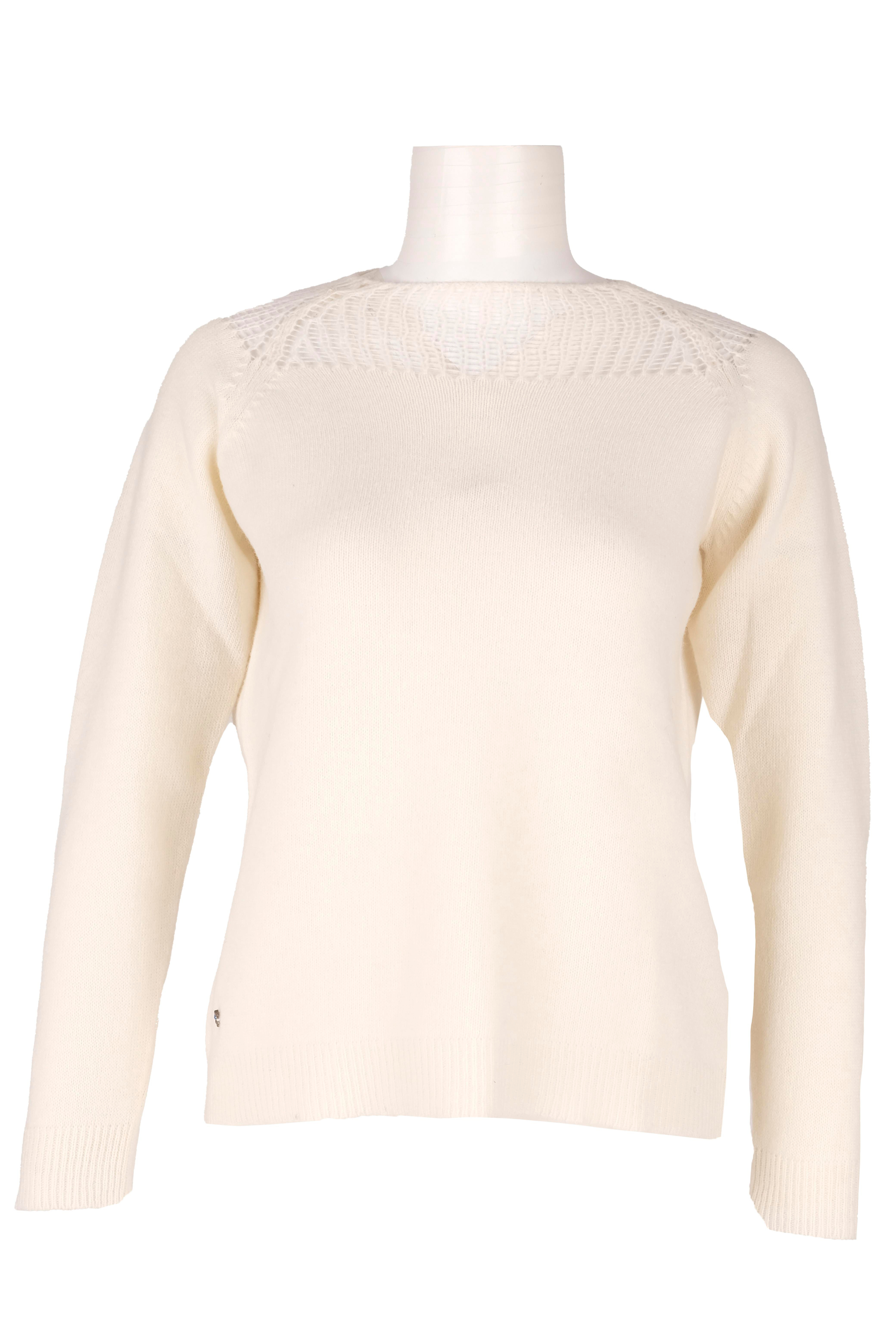 BLUTriko / HırkaBLU Kayık Yaka File Doku Kombinli Triko Bluz