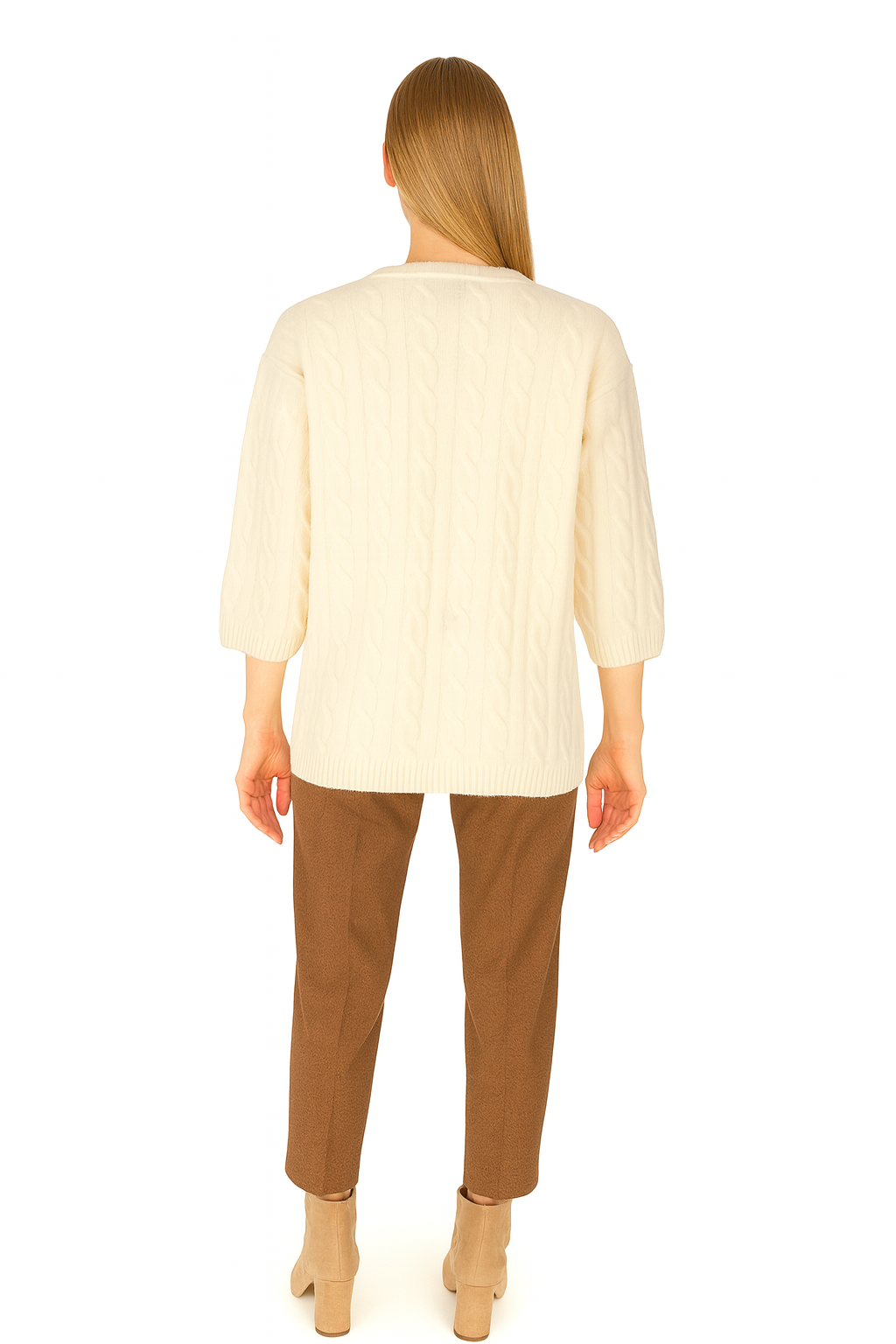 BLUTriko / HırkaBLU Saçörgü Truvakar Kol Triko Bluz