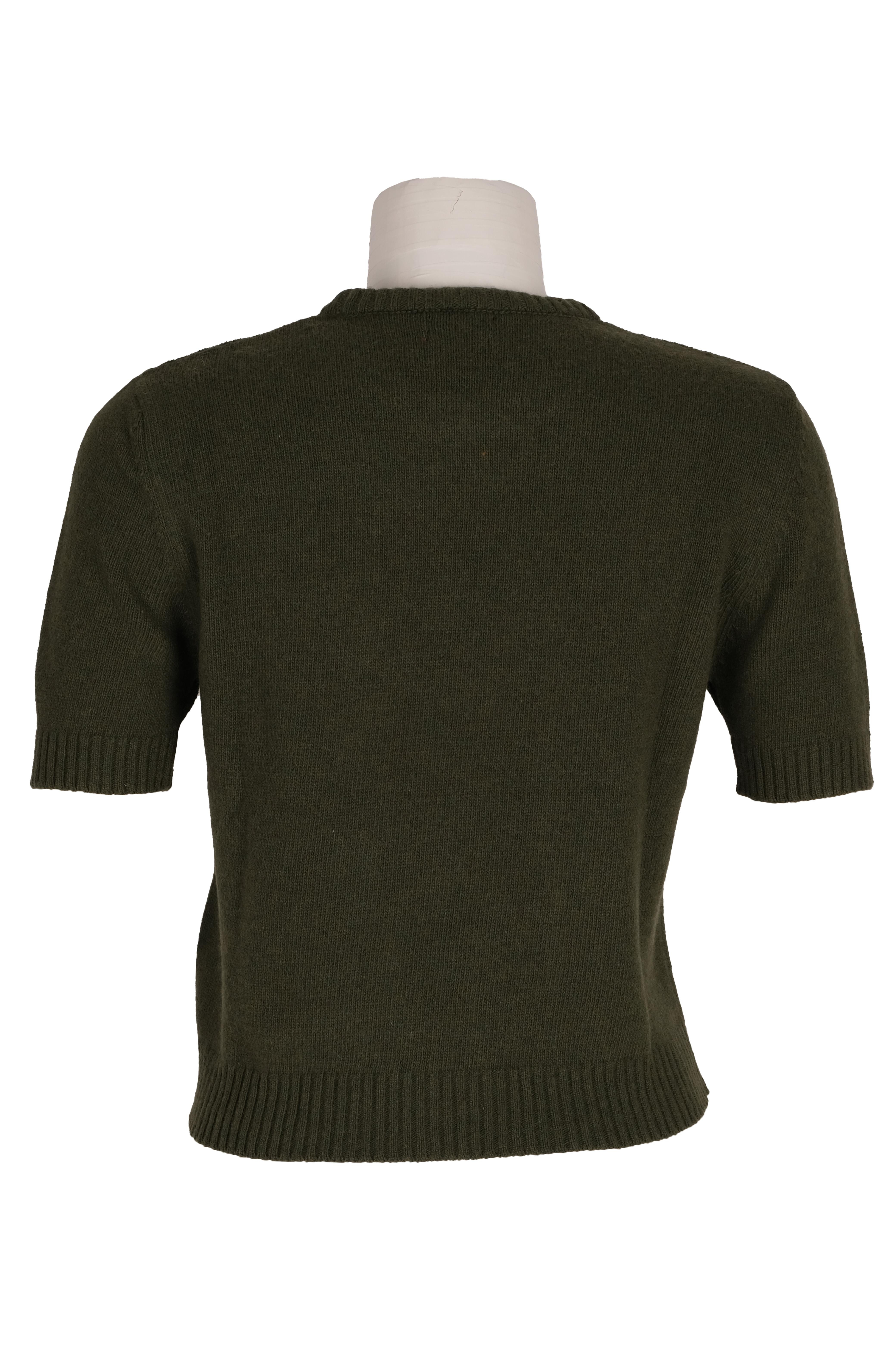 BLUTriko / HırkaBLU Sıfır Yaka Kısa Kol Triko Bluz