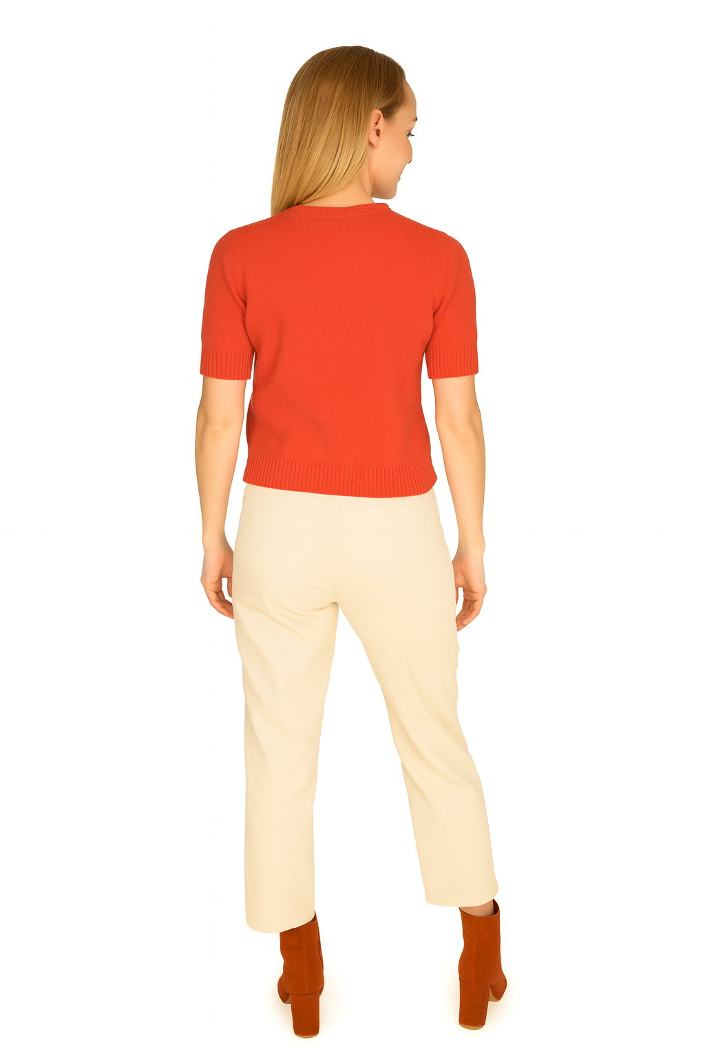 BLUTriko / HırkaBLU Sıfır Yaka Kısa Kol Triko Bluz