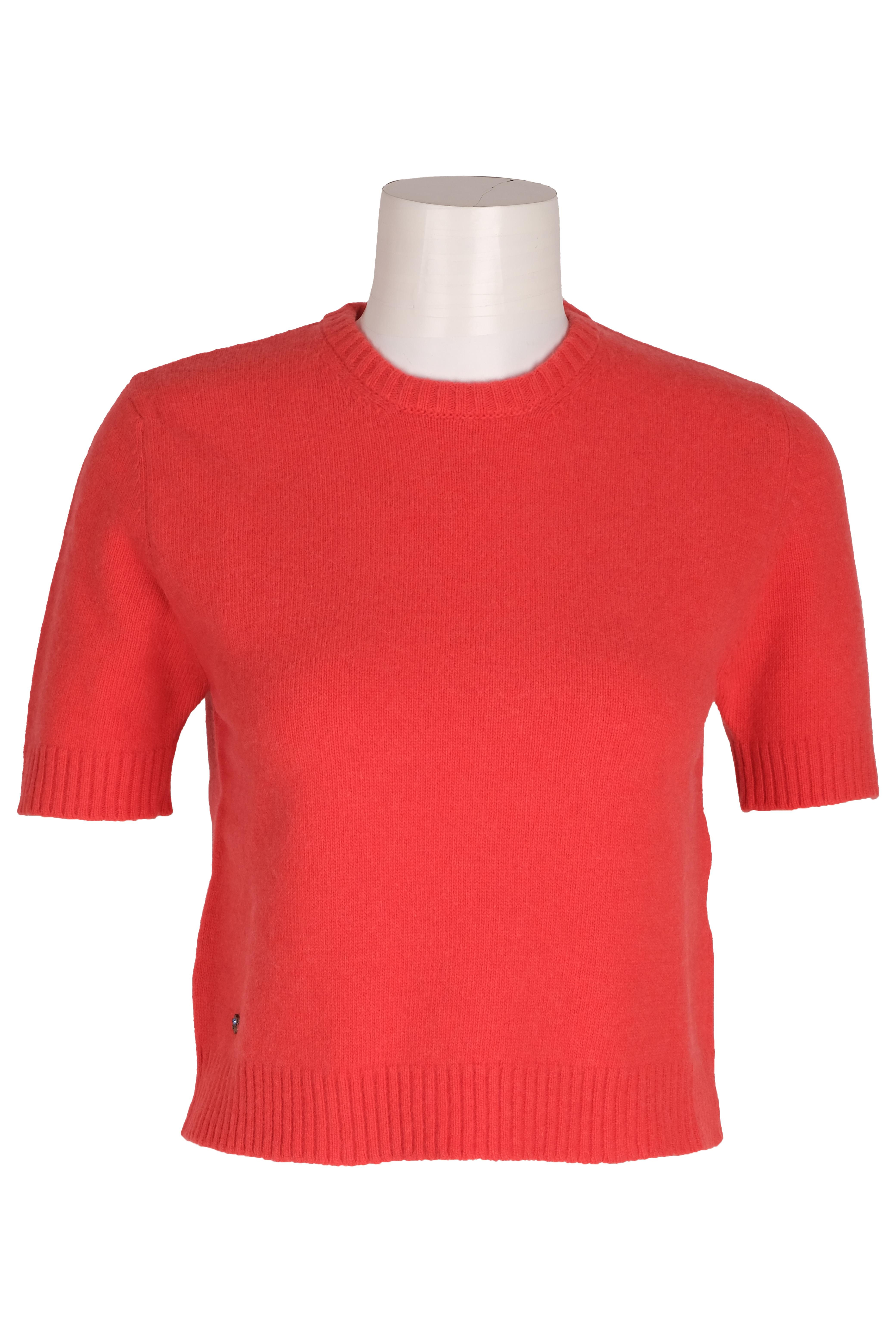 BLUTriko / HırkaBLU Sıfır Yaka Kısa Kol Triko Bluz