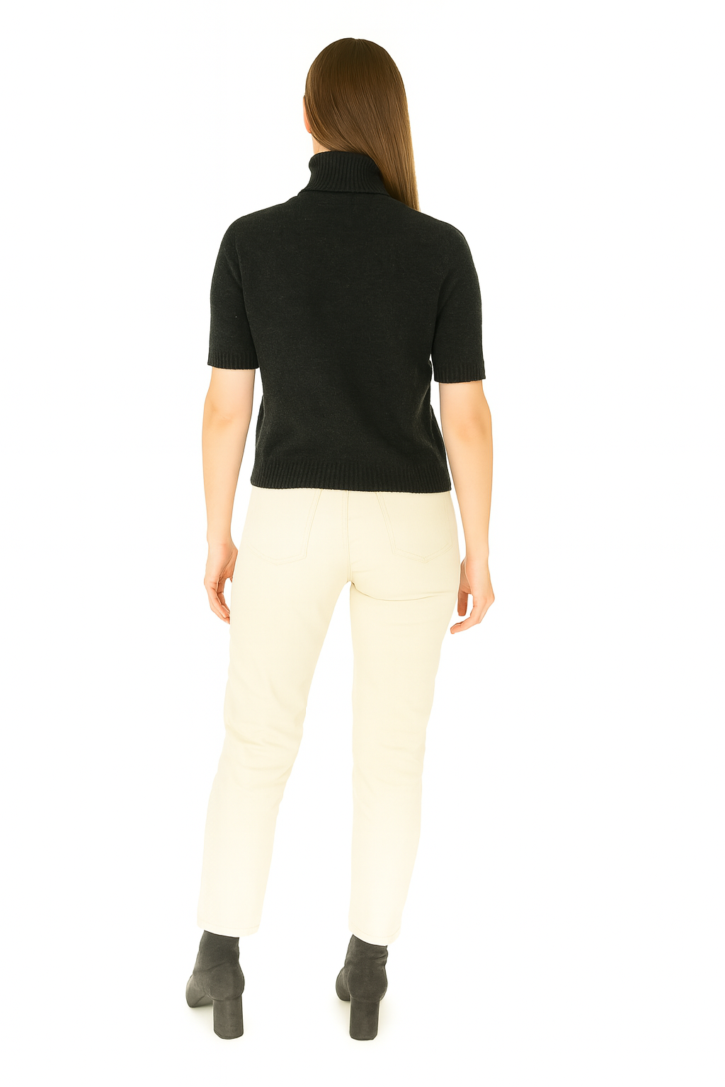 BLUTriko / HırkaBLU Tam Balıkçı Yaka Kısa Kol Triko Bluz