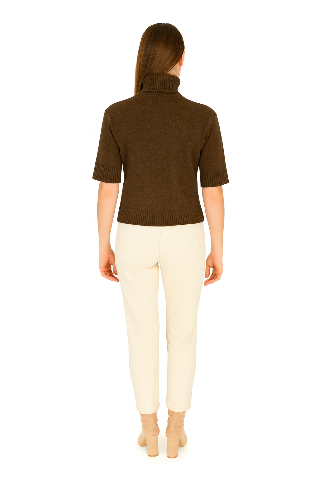 BLUTriko / HırkaBLU Tam Balıkçı Yaka Kısa Kol Triko Bluz