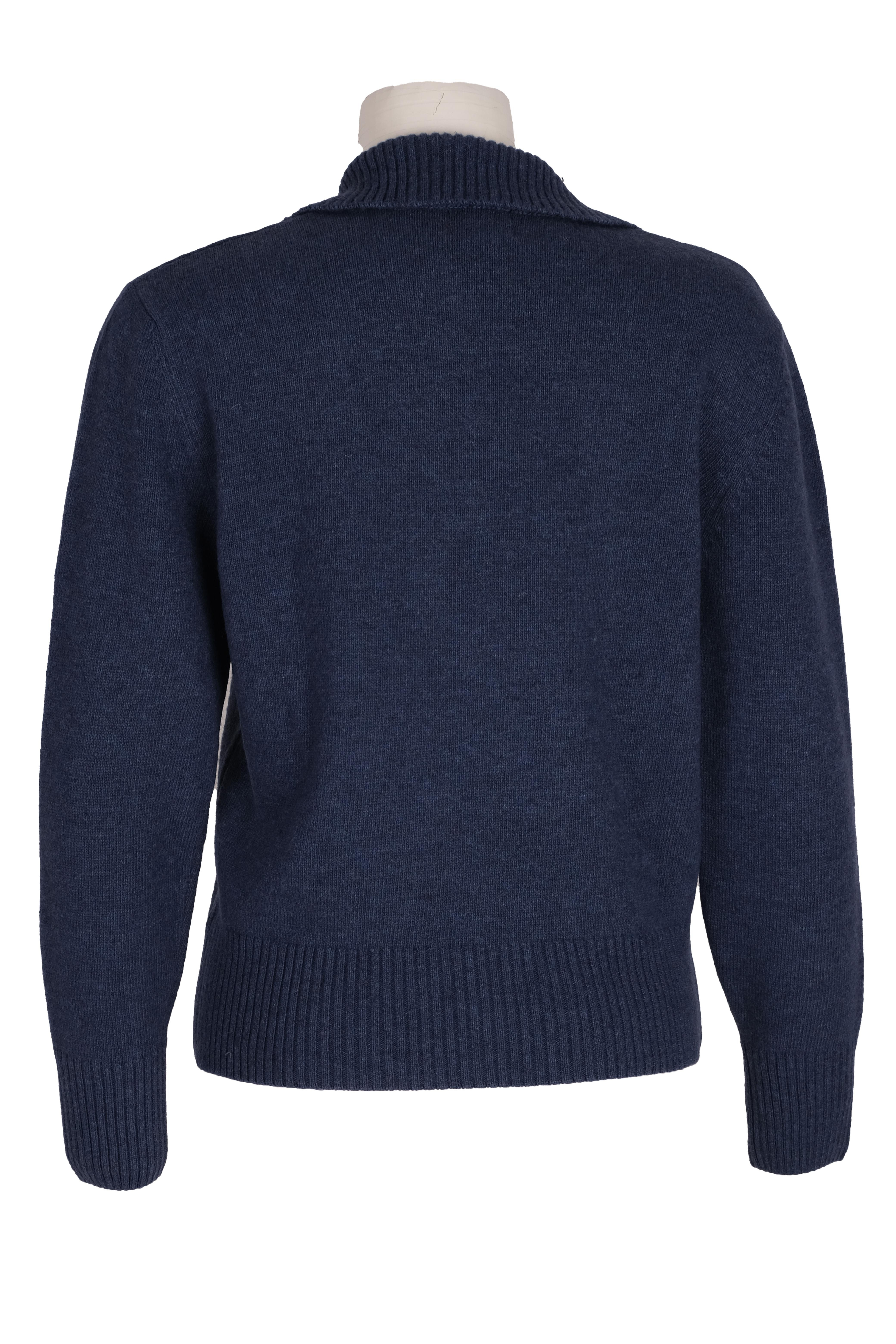 BLUTriko / HırkaBLU V-Polo Yaka Uzun Triko Bluz