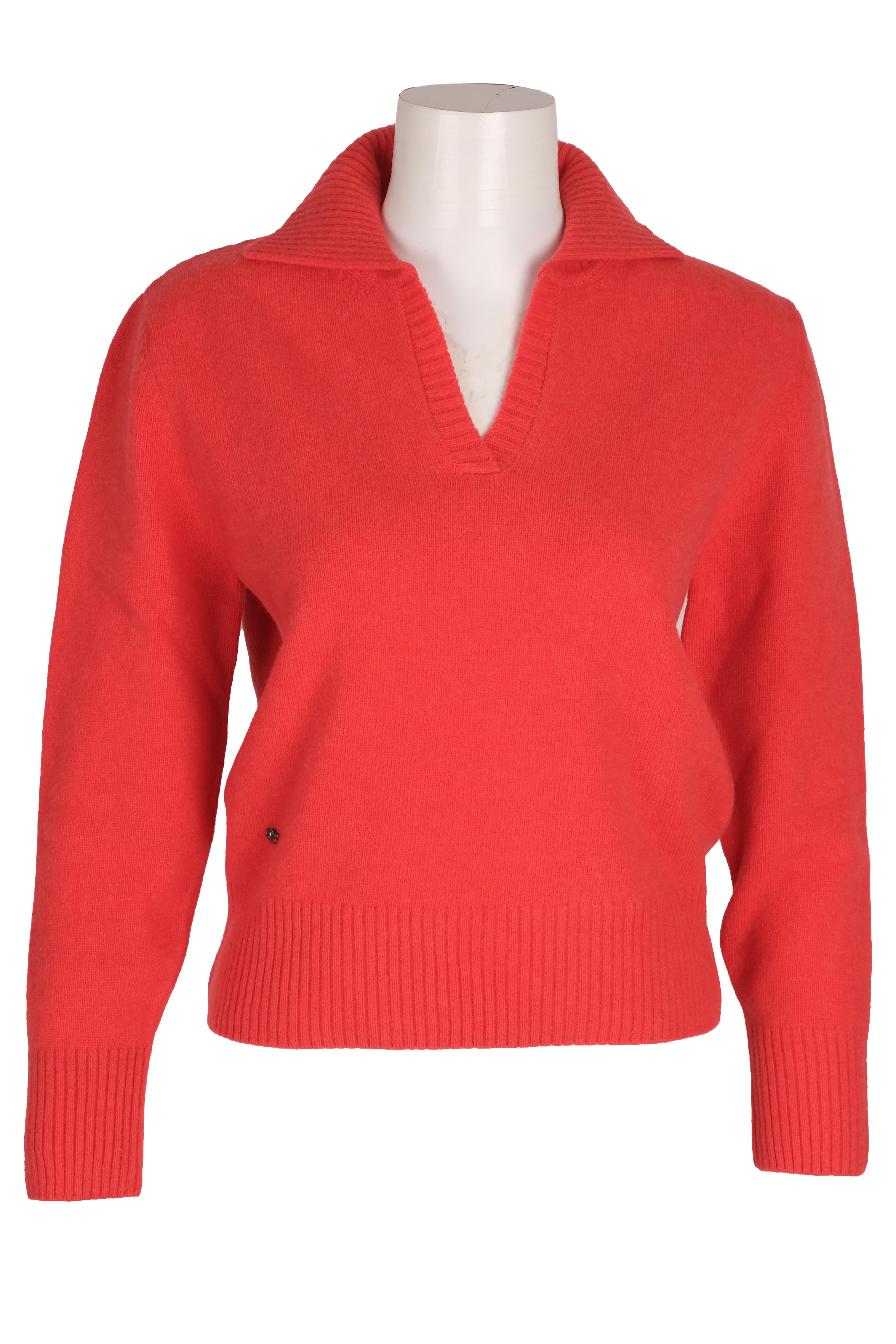 BLUTriko / HırkaBLU V-Polo Yaka Uzun Triko Bluz