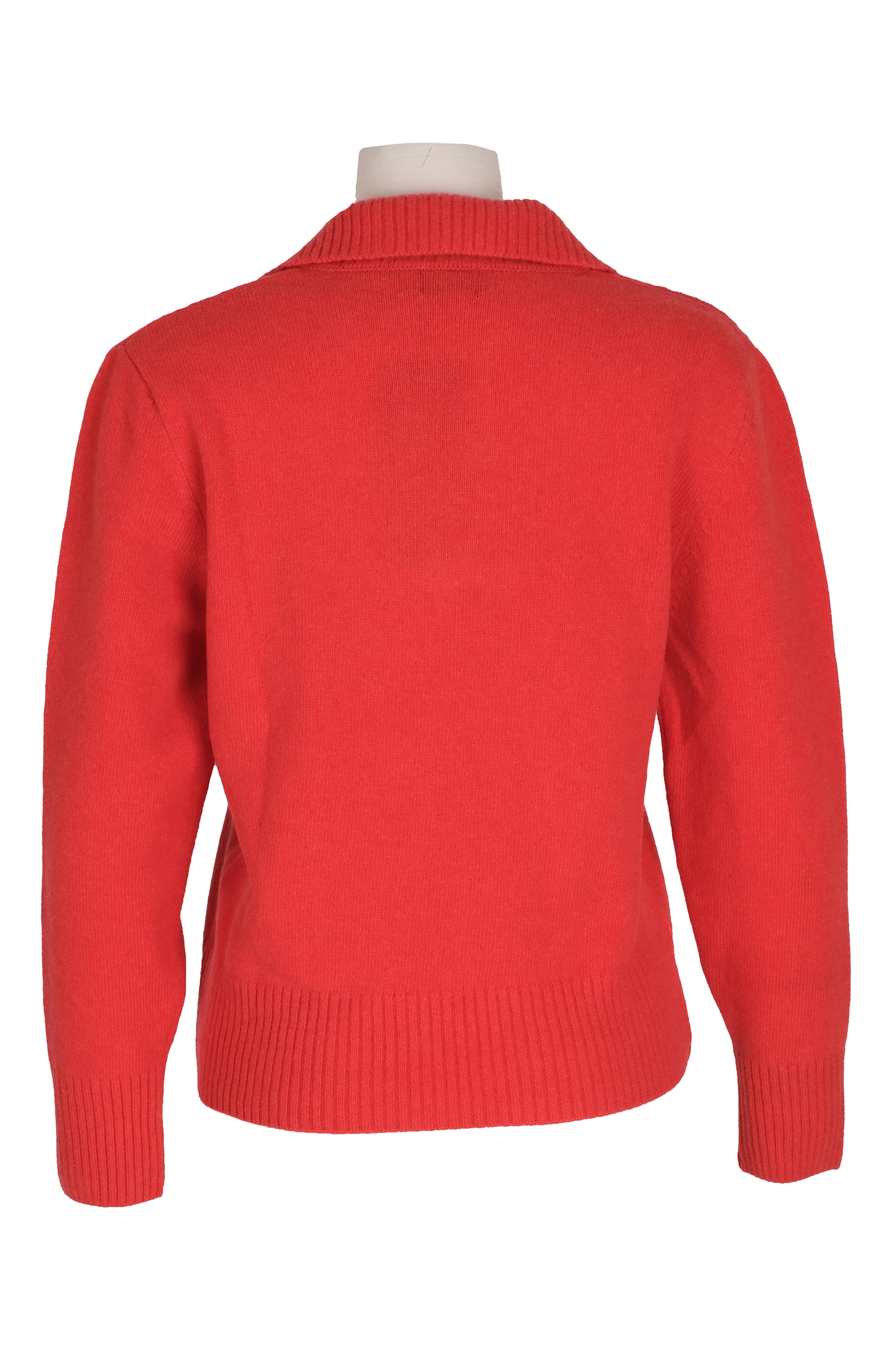 BLUTriko / HırkaBLU V-Polo Yaka Uzun Triko Bluz