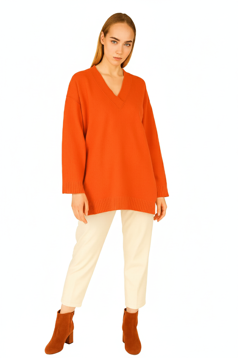 BLUTriko / HırkaBLU V Yaka Uzun Tunik