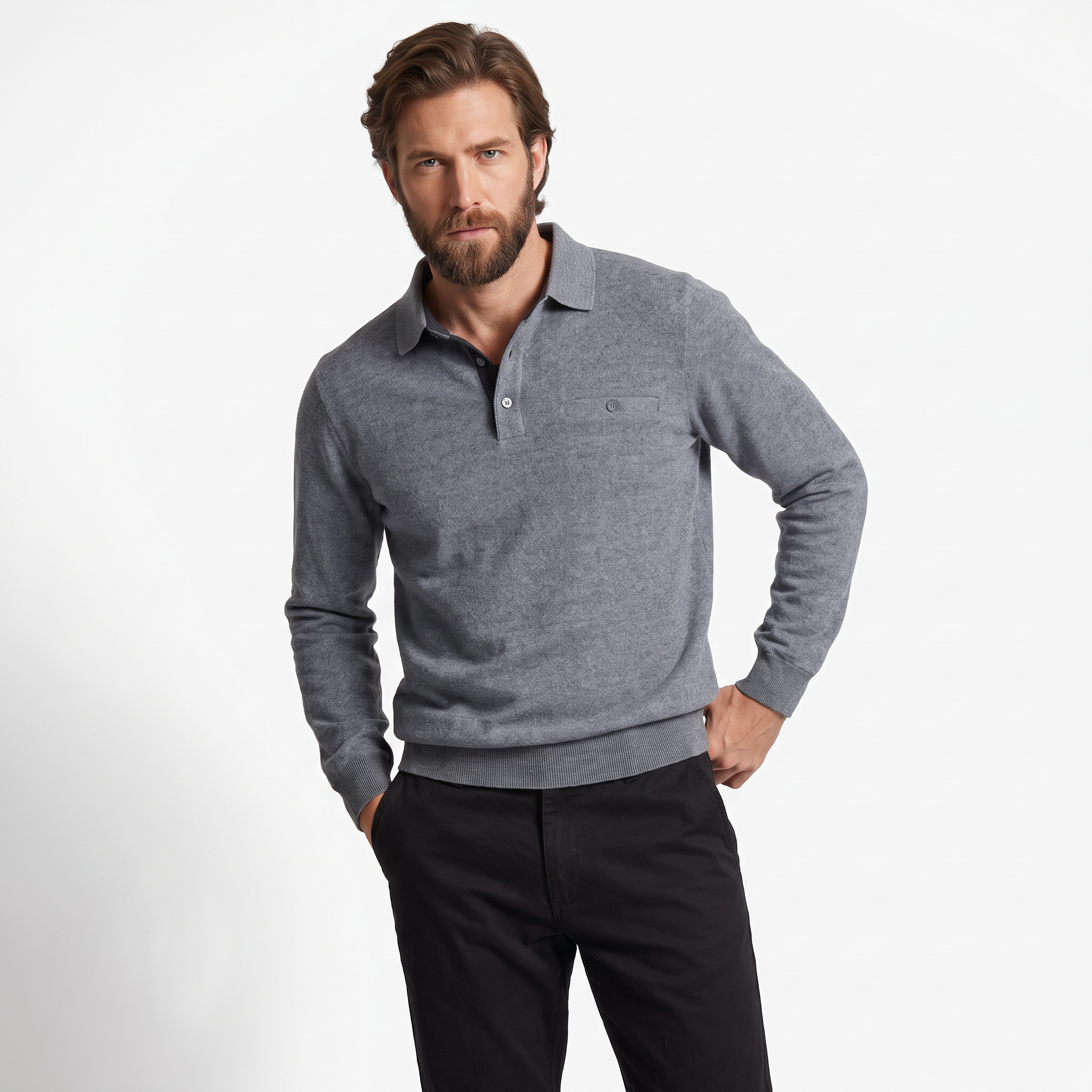 BLUTrikoBLU Polo Yaka Sweatshirt