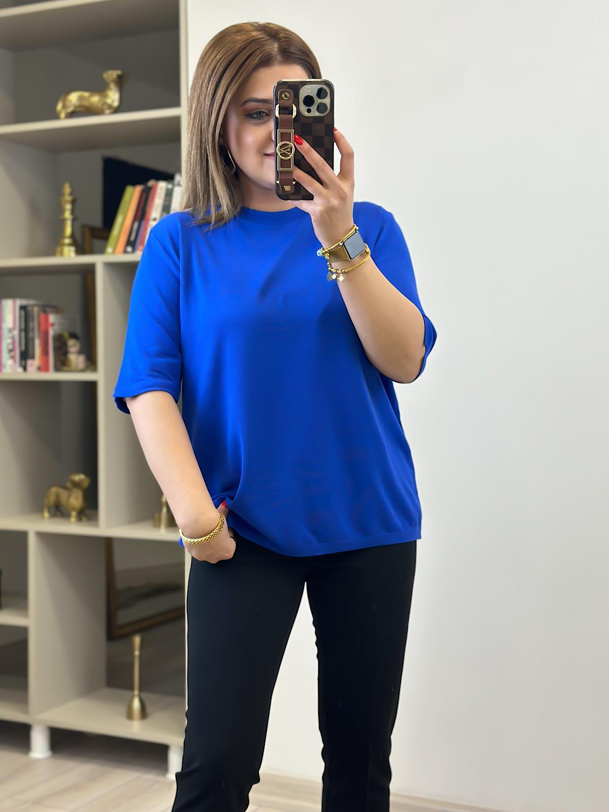 Basic Yaka Kısa Kollu Triko SAKS-23MeUST00102