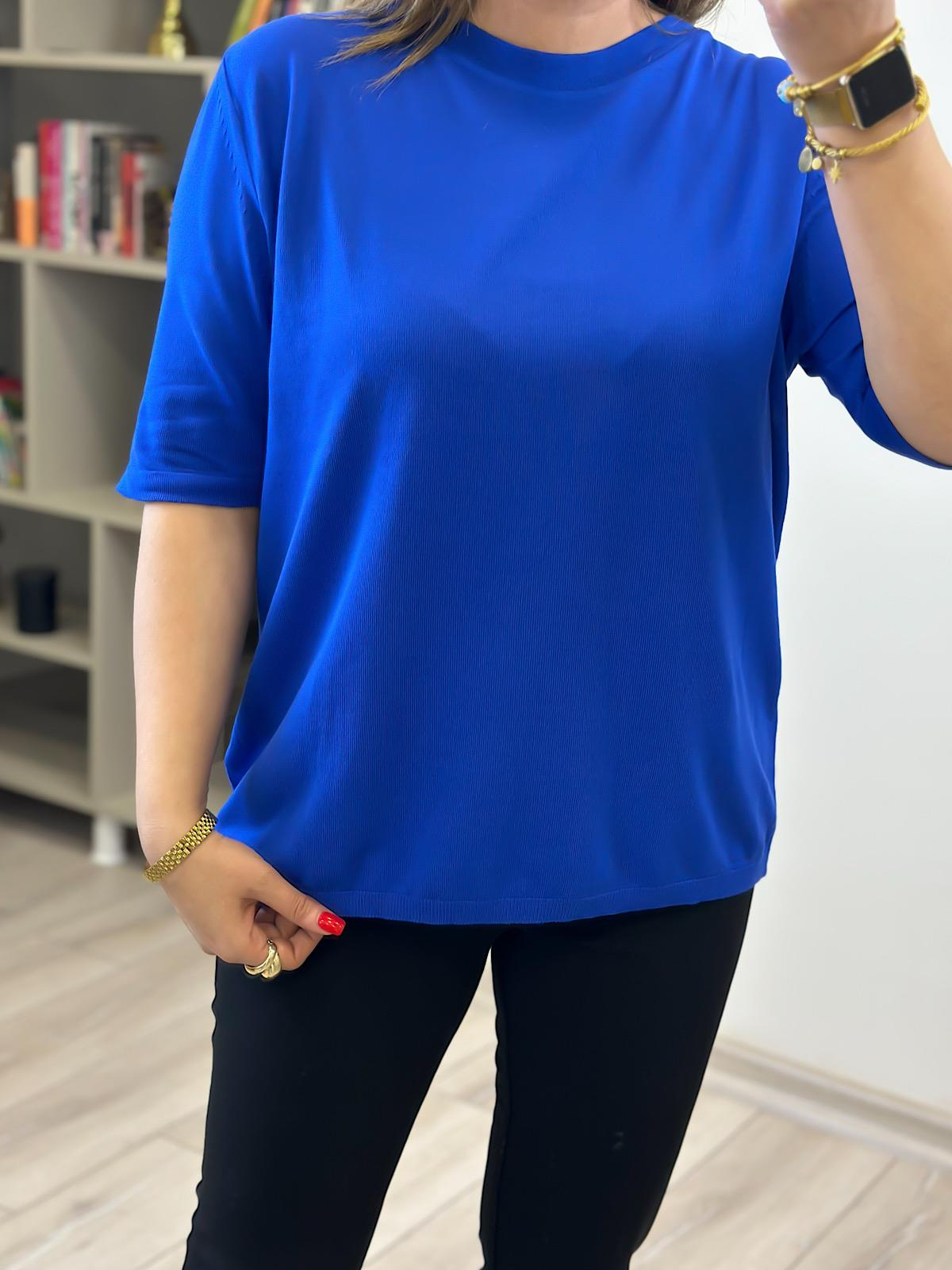 Basic Yaka Kısa Kollu Triko SAKS-23MeUST00102