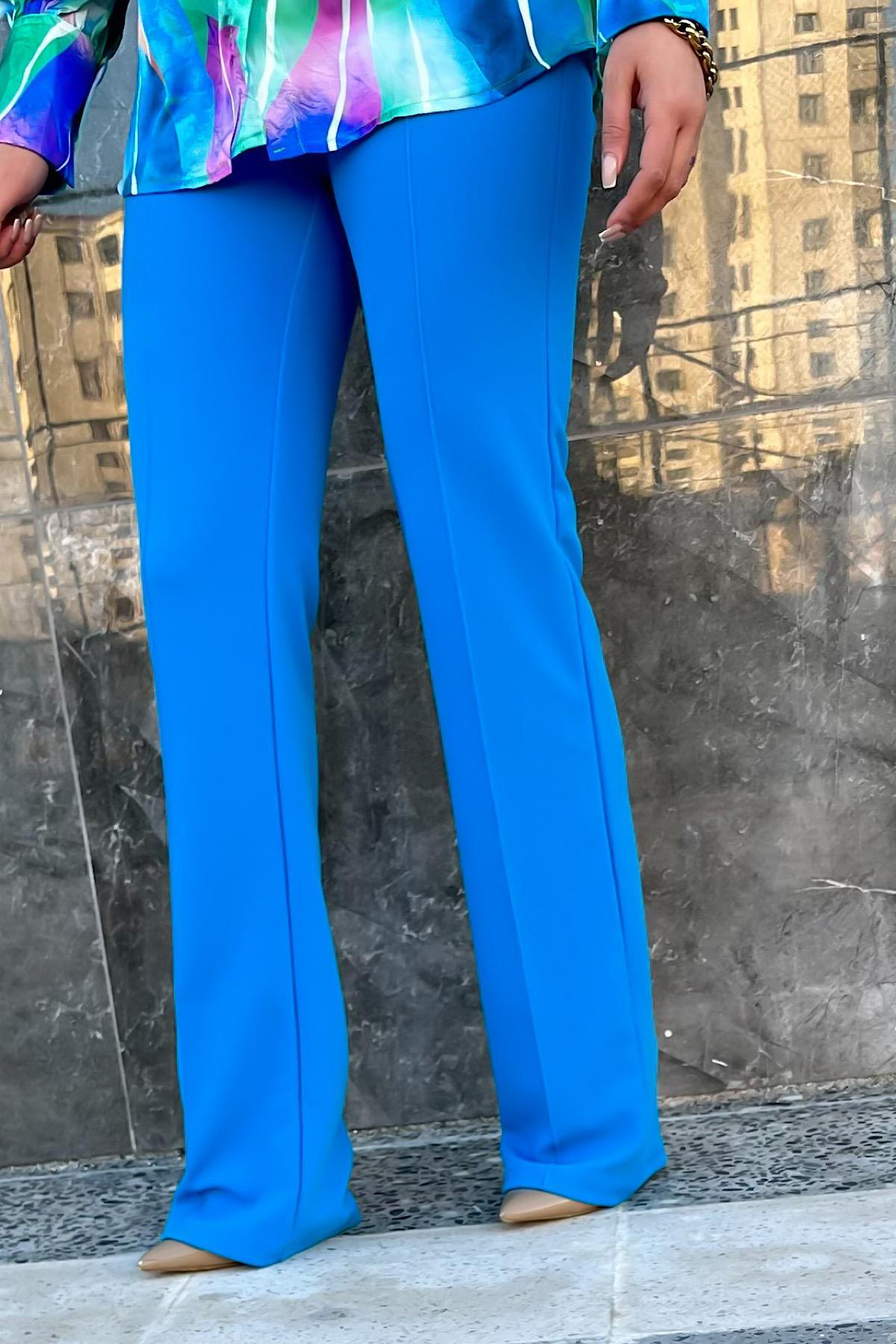 Biyeli Palazzo Pantolon MAVİ-23MeALT00057