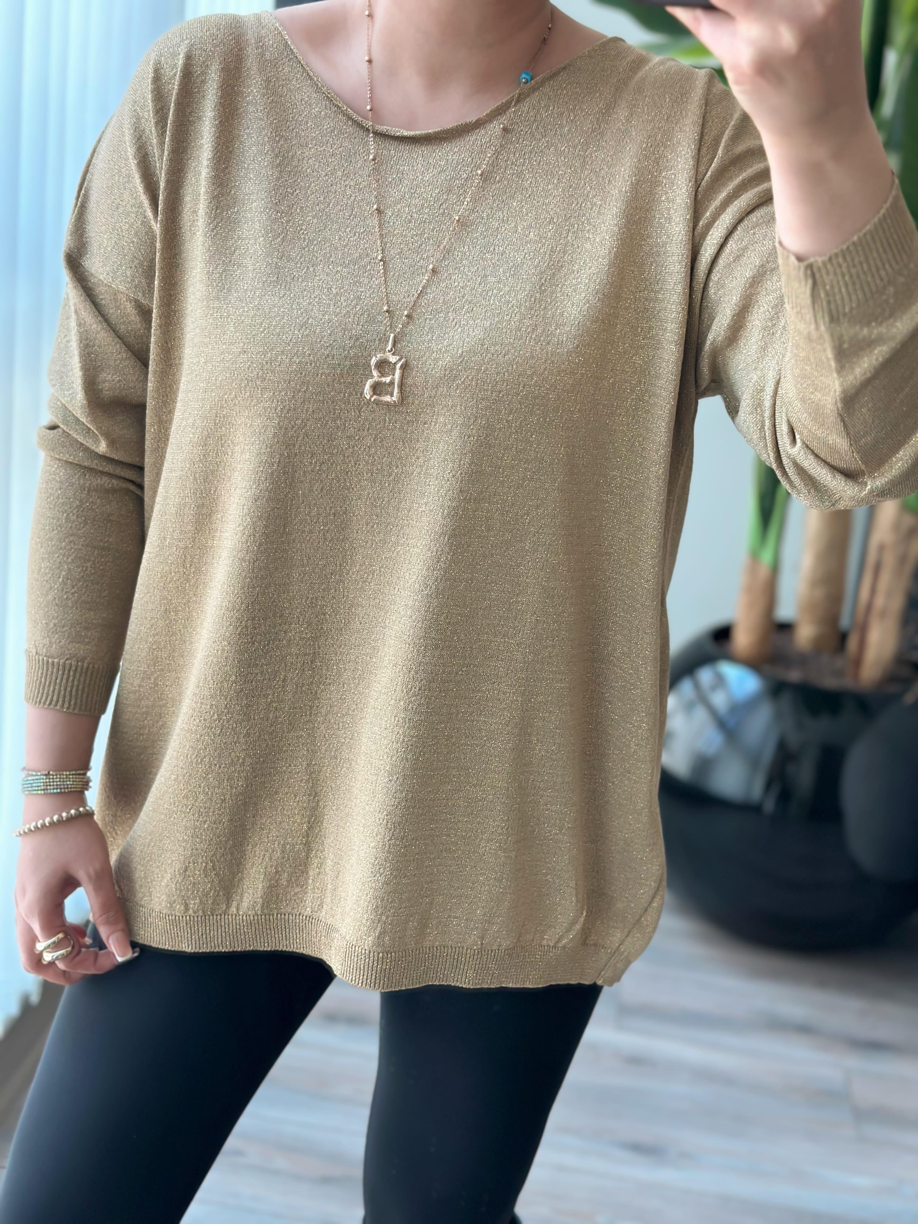 Fakir Kol Simli Triko GOLD-23MeUST00129