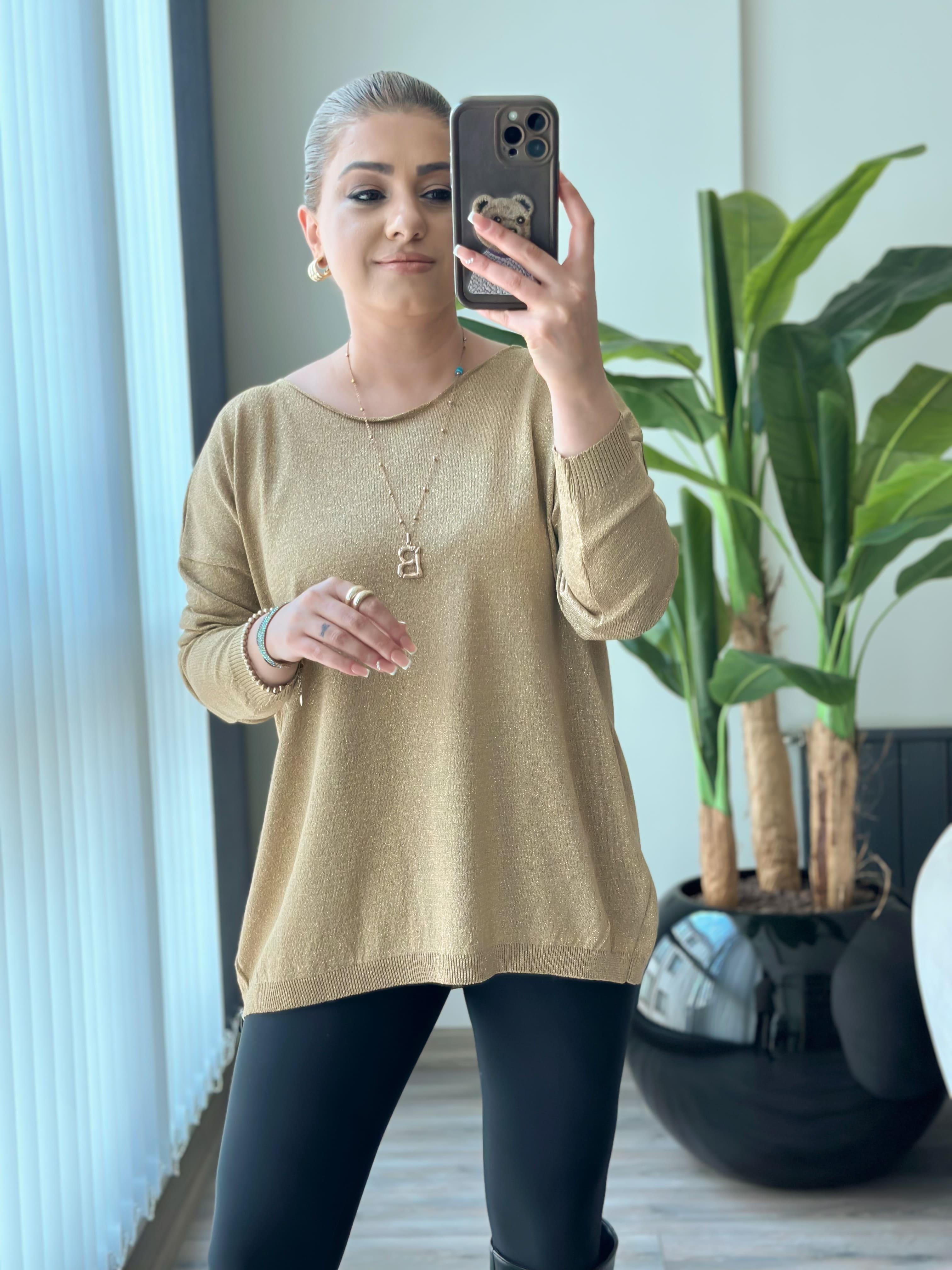 Fakir Kol Simli Triko GOLD-23MeUST00129