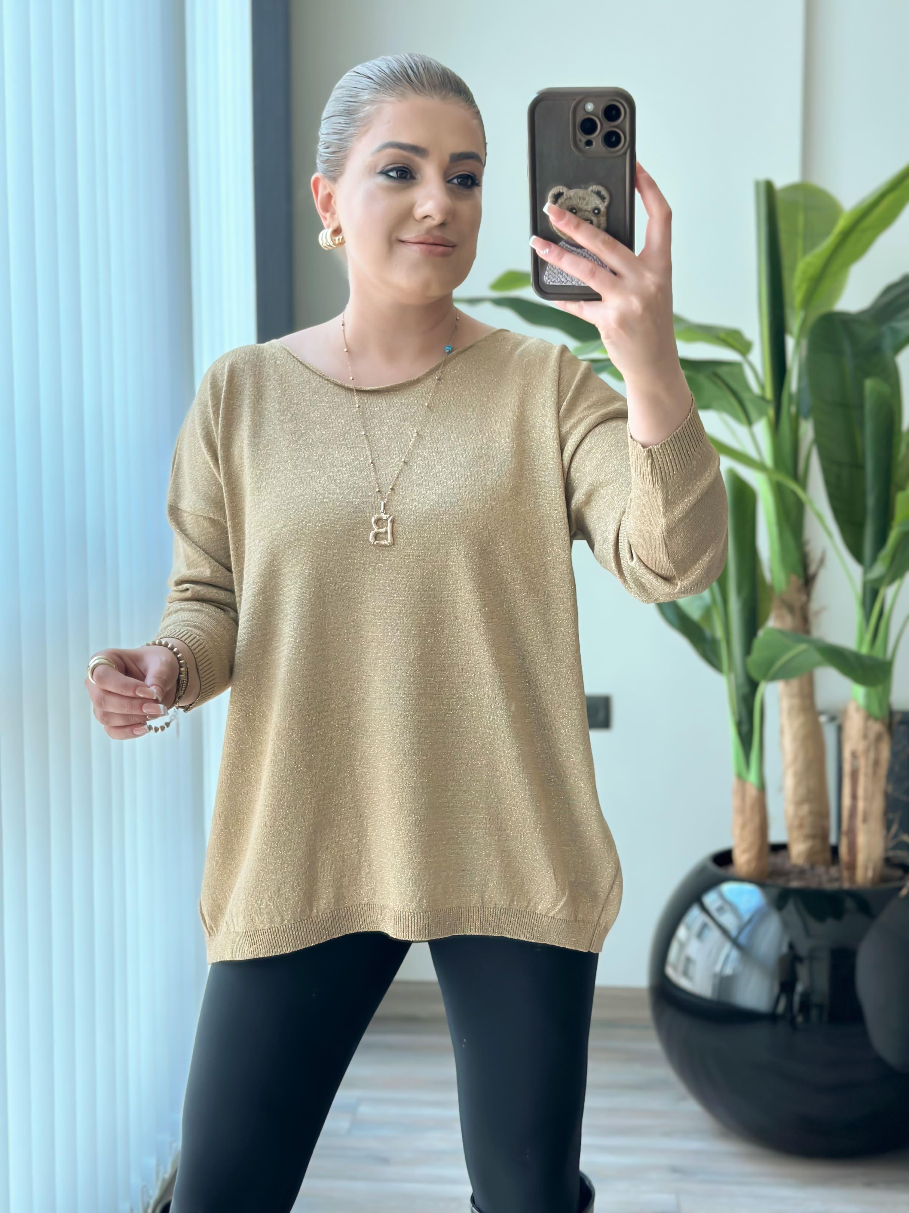 Fakir Kol Simli Triko GOLD-23MeUST00129