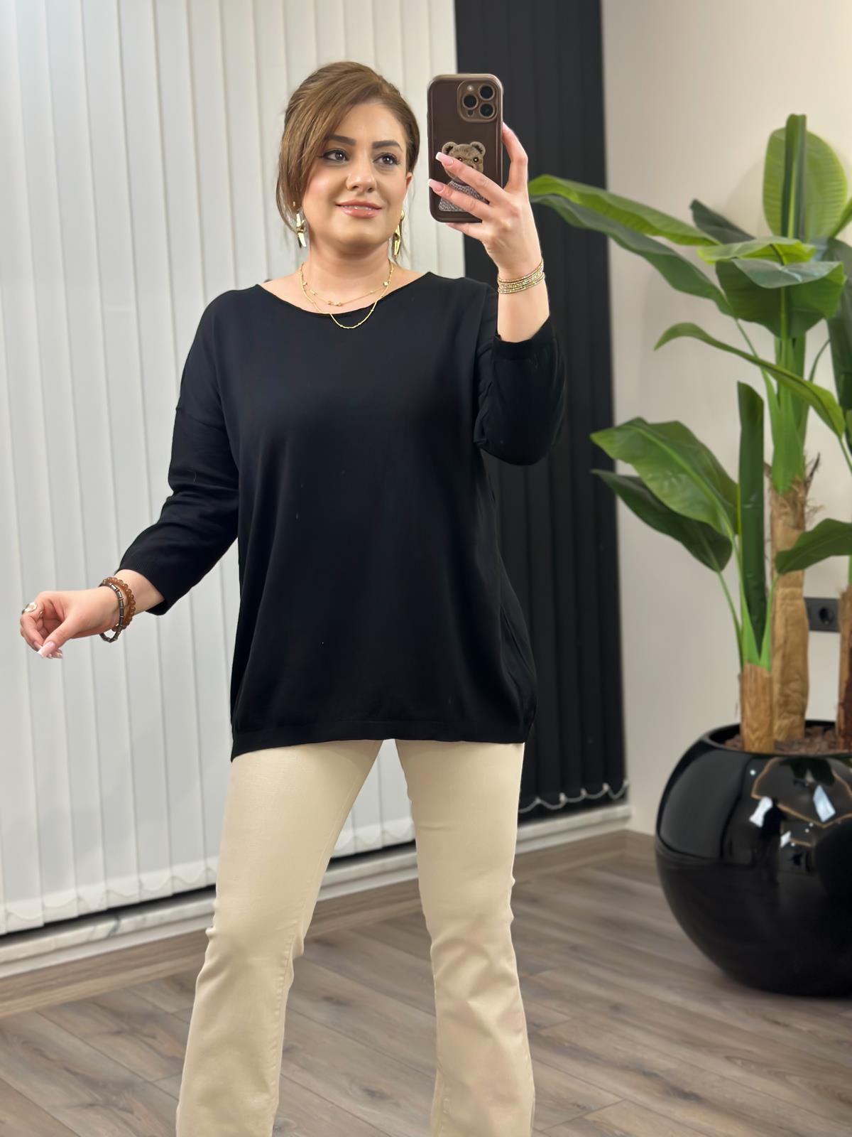 Fakir Kol Triko SİYAH-23MeUST00073